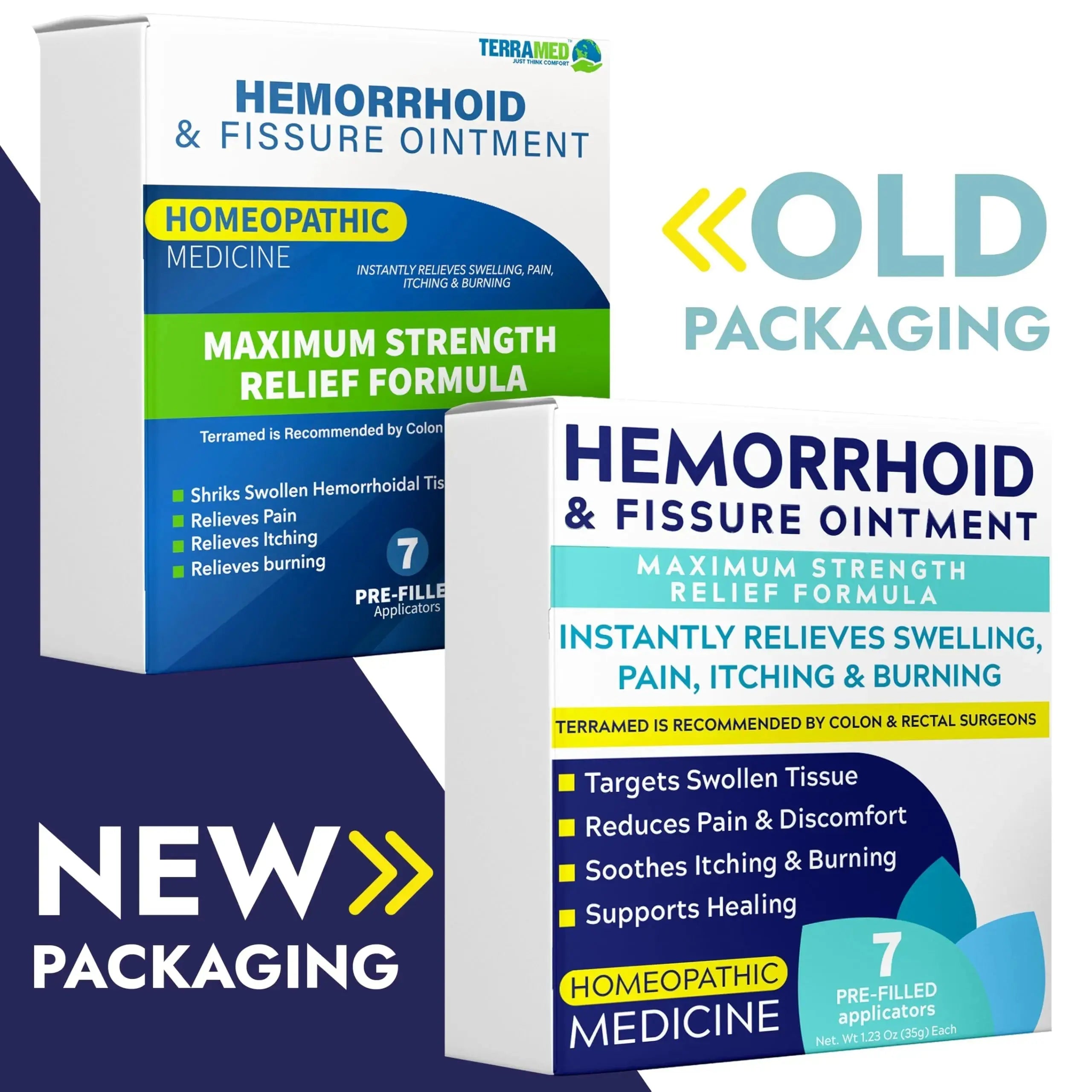 Hemorrhoid Treatment | Hemorrhoid Ointment | Hemorrhoid & Fissure Ointment | 7 Pre-Filled Applicators | Fast & Effective Relief | Reduces Swelling, Itching & Discomfort | Advanced Formula Terramed Just Think ComfortAu supplements