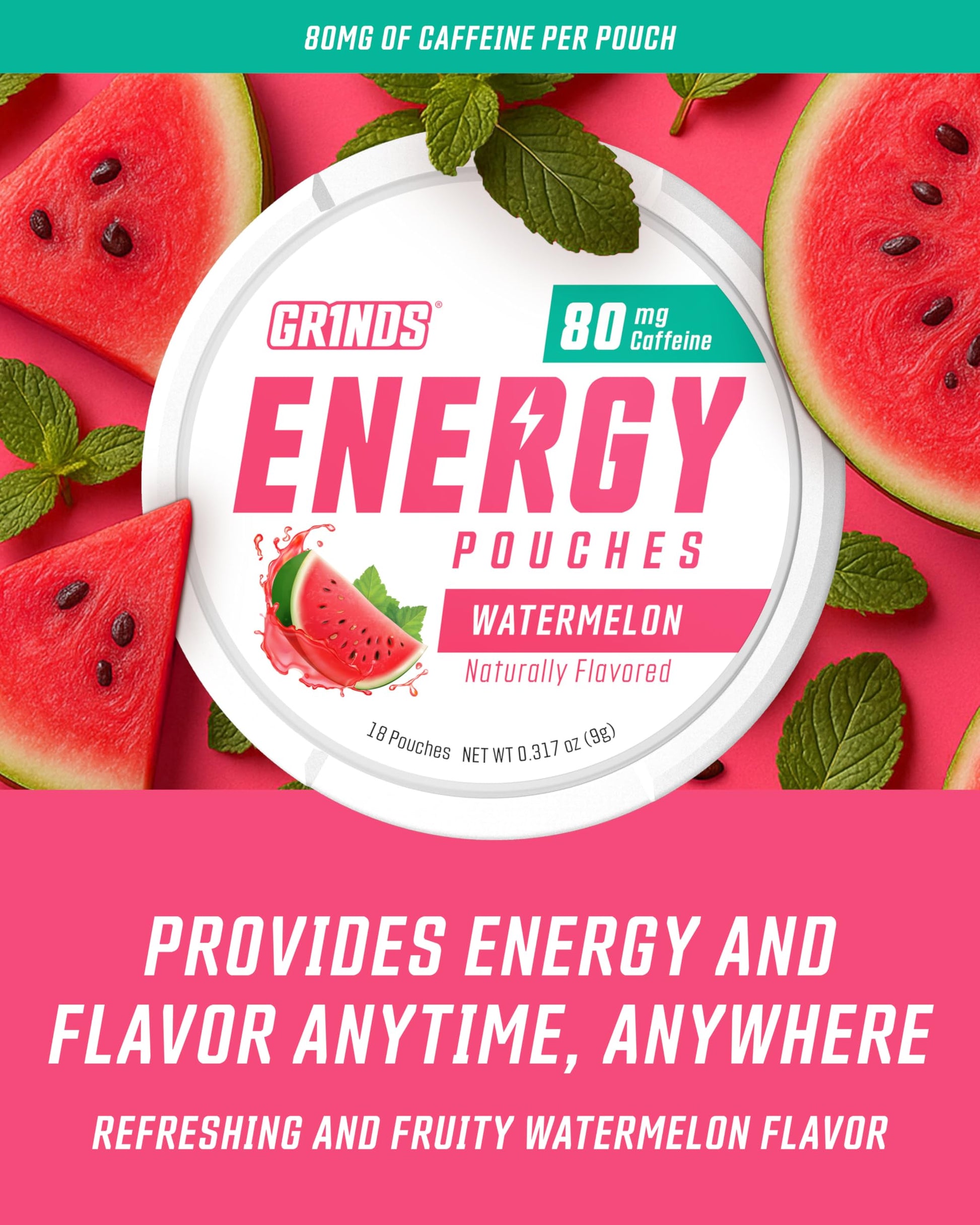GRINDS Pouches Performance Sampler Pack - Includes Watermelon Energy, Caffeine-Free Piña Colada and Blue Raspberry Nootropic Pouches - Sugar-Free - Zero Calories GRINDSAu supplements