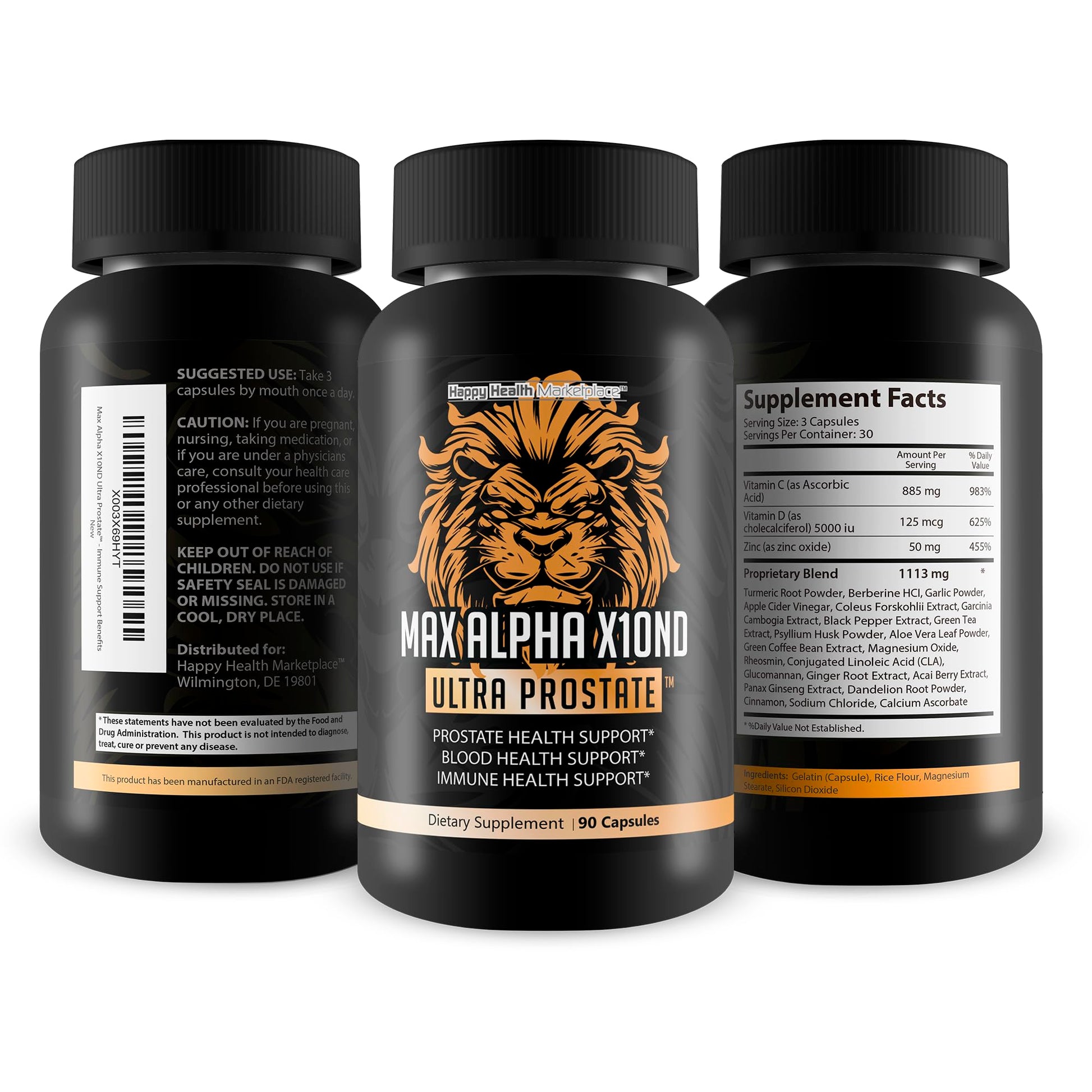 Max Alpha X10ND Ultra Prostate - T Prostate Support for Men - Promote Energy & Endurance - Blood Flow Support for Prostate Health with Vitamin D, Ginseng, Green Tea, & Zinc - Immune Support Benefits Happy Health MarketplaceAu supplements