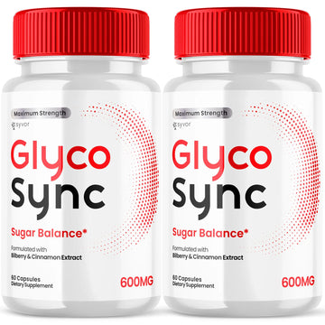 (2 Pack) Glyco Sync Capsules, Official Glyco Sync Balance Pills with All Natural Ingredients, Advanced Formula GlycoSync Joint Health and Wellness Support Max Strength for Men & Women (120 Capsules) SyvorAu supplements