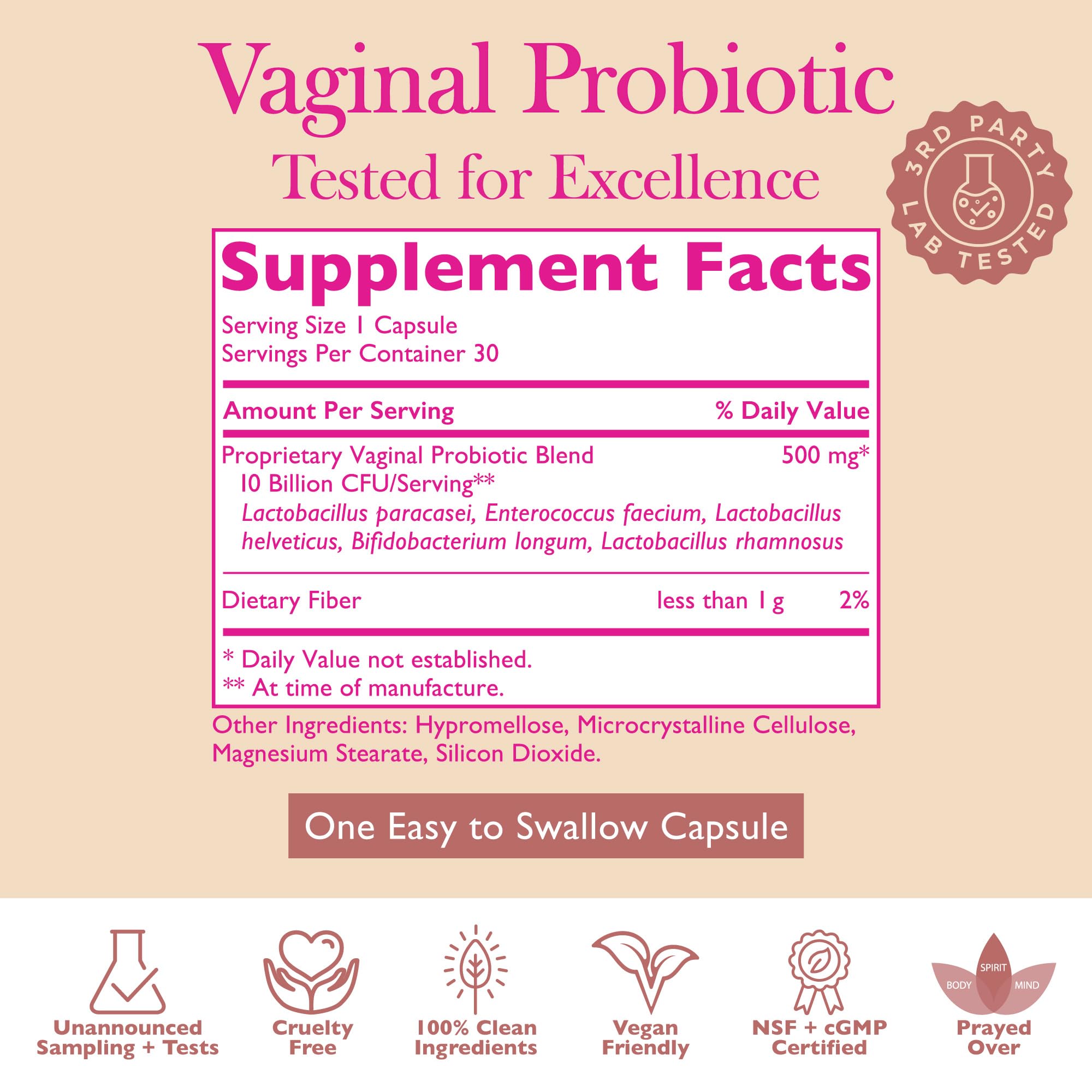 Amy Suzanne Vaginal Probiotics for Women - 10 Billion CFU Probiotic for pH Balance and Urinary Tract Health Amy SuzanneAu supplements
