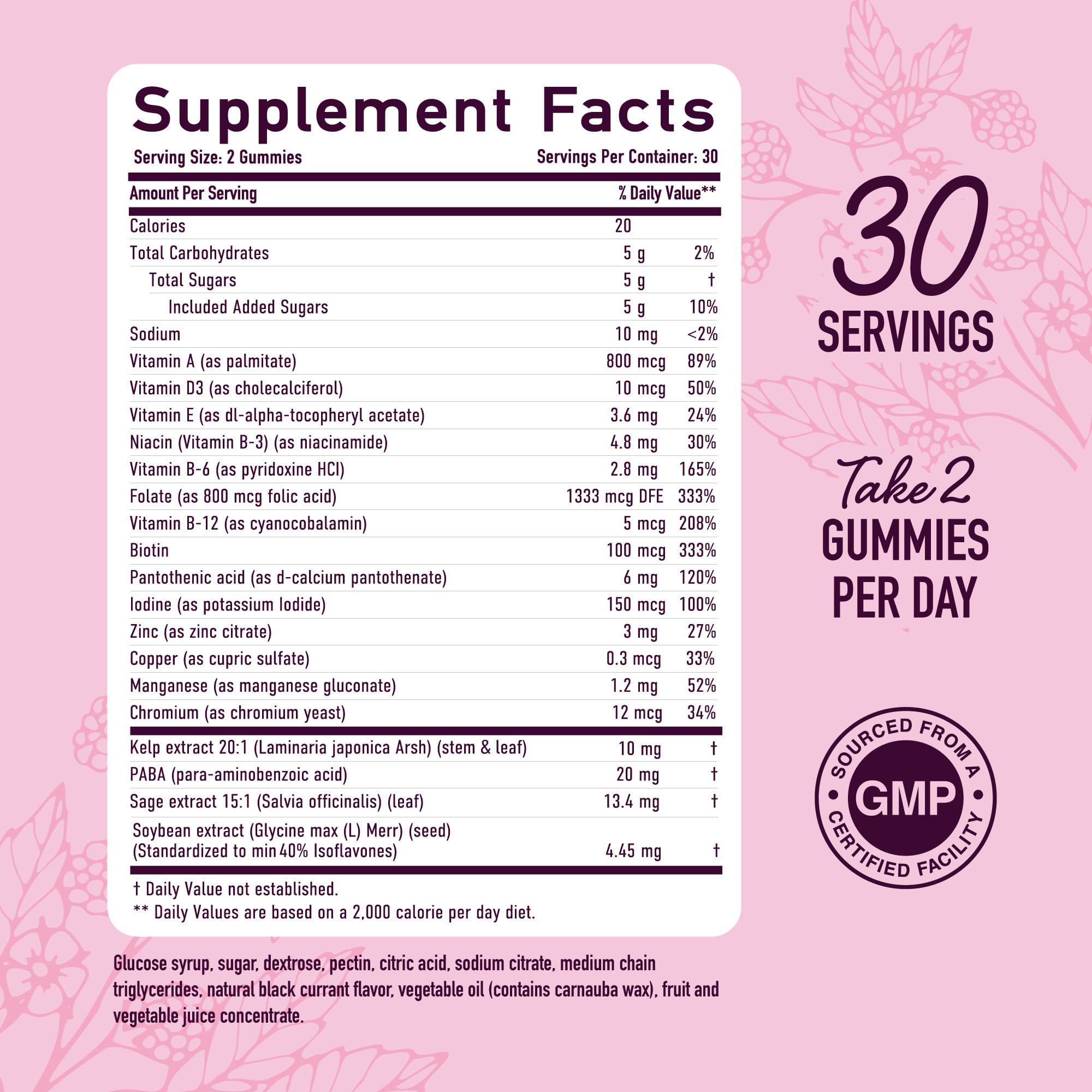 Menopause Support Gummies | Hormone Balance Relief for Hot Flashes, Night Sweats, Mood Swings, & Bloating | with Phytoestrogen Soy, Vitamin D3, PABA, Biotin | Vegetarian, Gluten-Free | 60 Count SMNutritionAu supplements