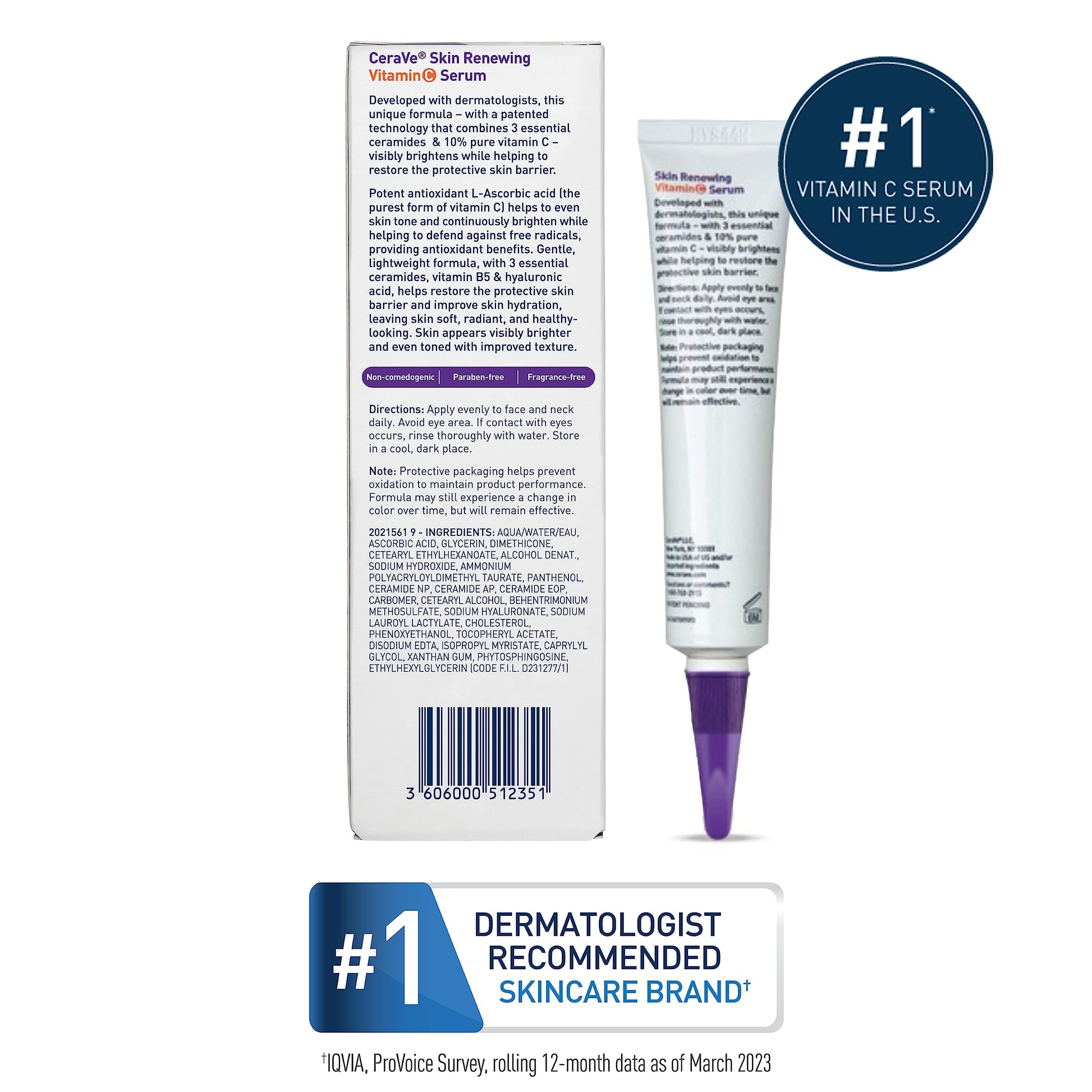 CeraVe Vitamin C Serum with Hyaluronic Acid | Skin Brightening Serum for Face CeraVeUS supplements