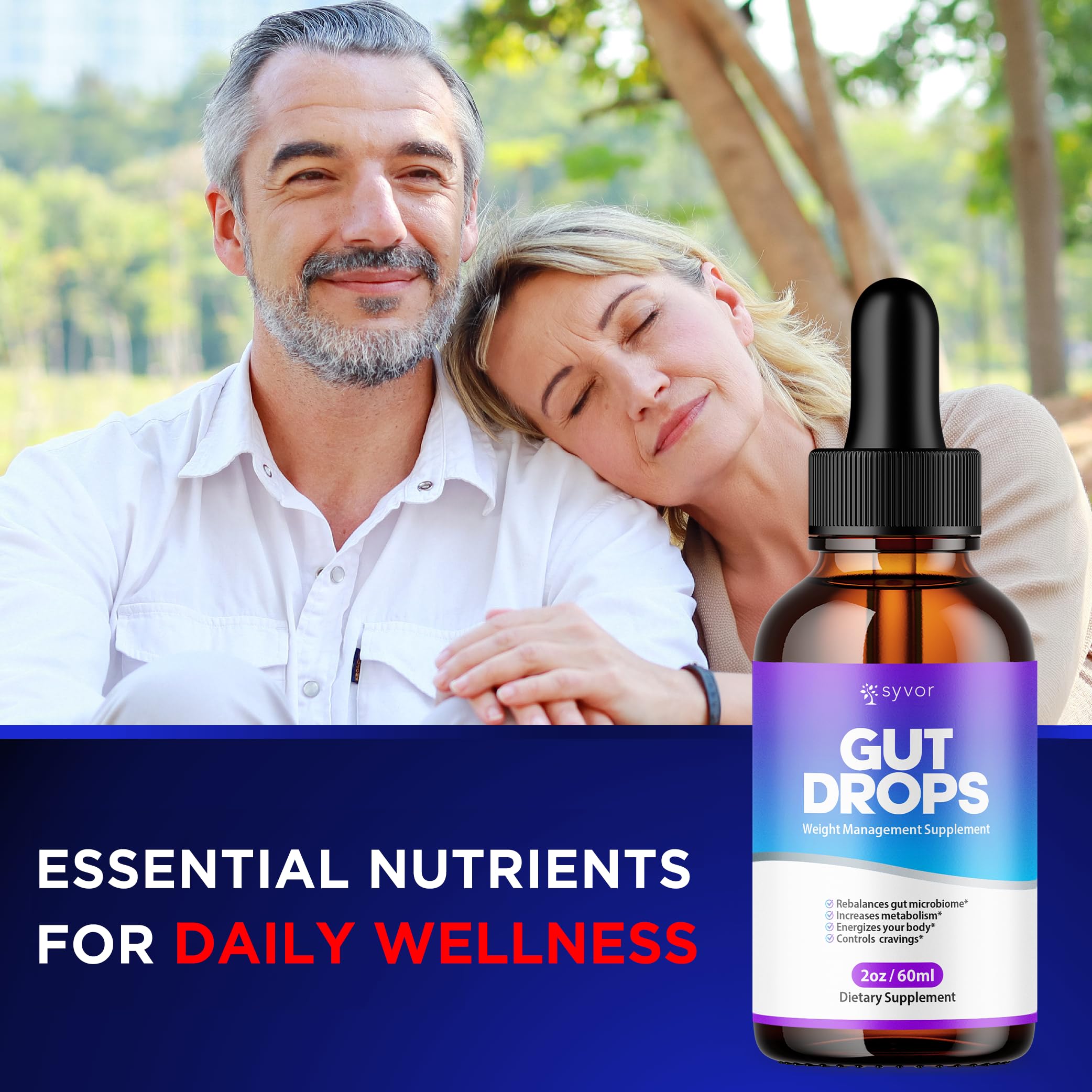 Gut Drops, Official Gut Drops Liquid Supplement Advanced All Natural Vitamin Formula, GutDrop Maximum Strength Biome Support for Health Energy and Wellness Support for Men and Women (30 Servings) SyvorAu supplements