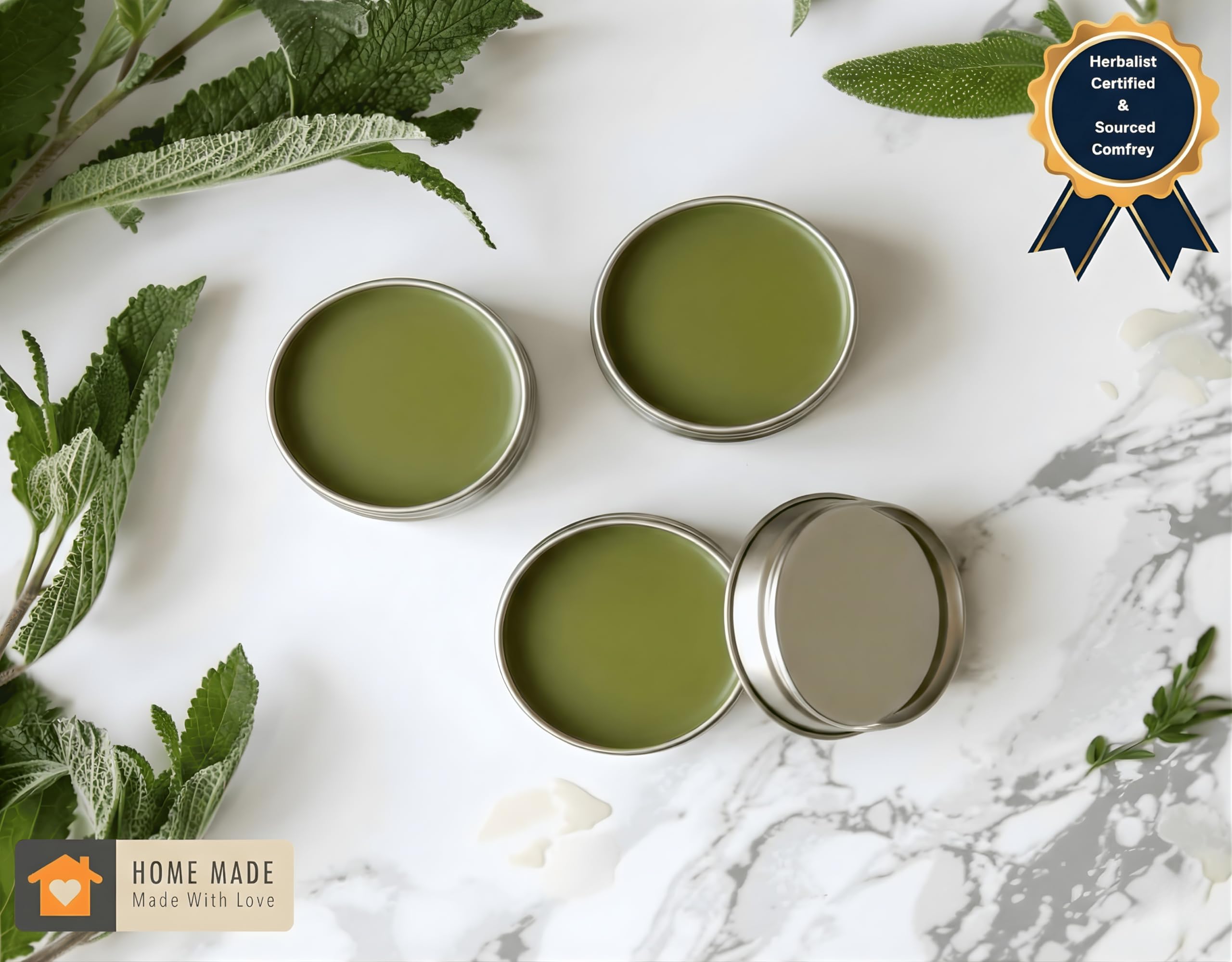 DNA Organics Comfrey Salve Ointment 2oz – Organic Herbal Salve for Bones, Muscles, Joints, Knees, Skin & Tattoo Care. Herbal Balm for Soothing Relief. Handcrafted, Slow-Infused, No Chemical Fillers Wild CastleAu supplements