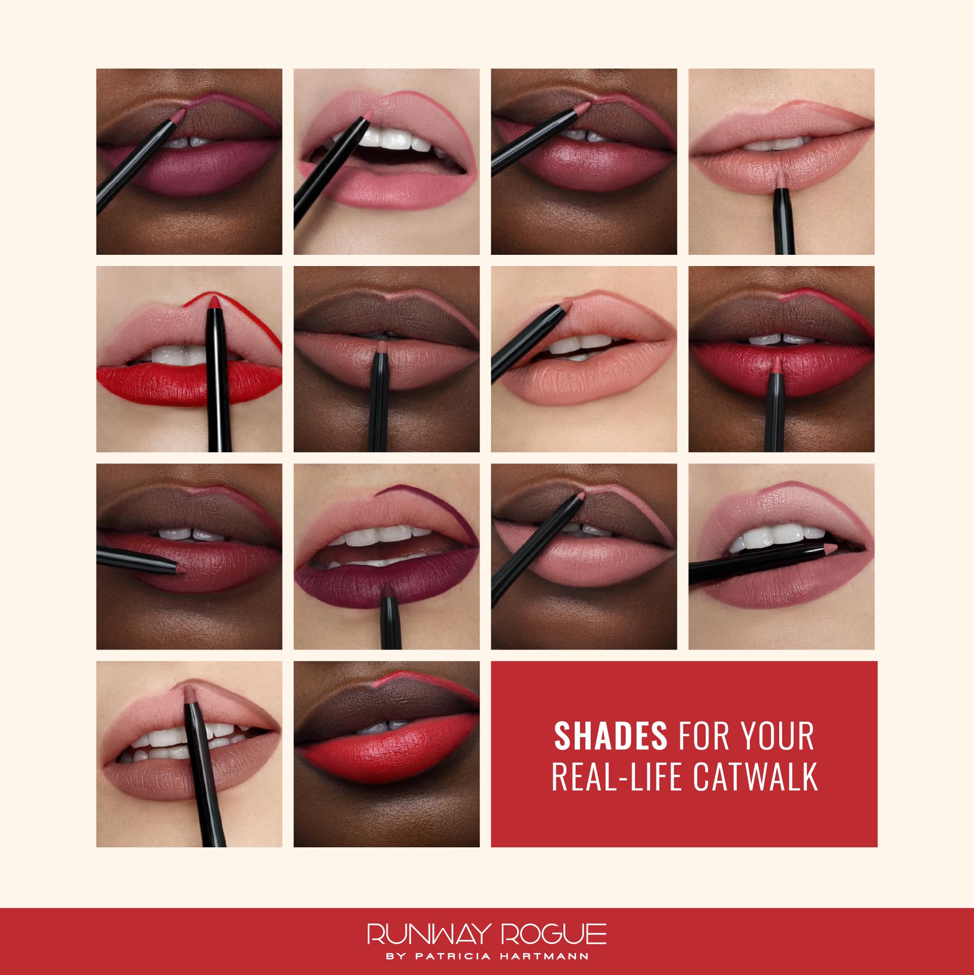 Runway Rogue Designer Liner Lip Pencil, Matte Cool Berry-Rose Lip Liner Pencil and Lip Liner Sharpener, ‘Camera Ready’ Runway RogueAu supplements