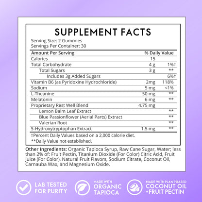 Sugarbear Sleep Aid Gummies for Adults with Melatonin 6mg, Magnesium SugarBearHairUS supplements