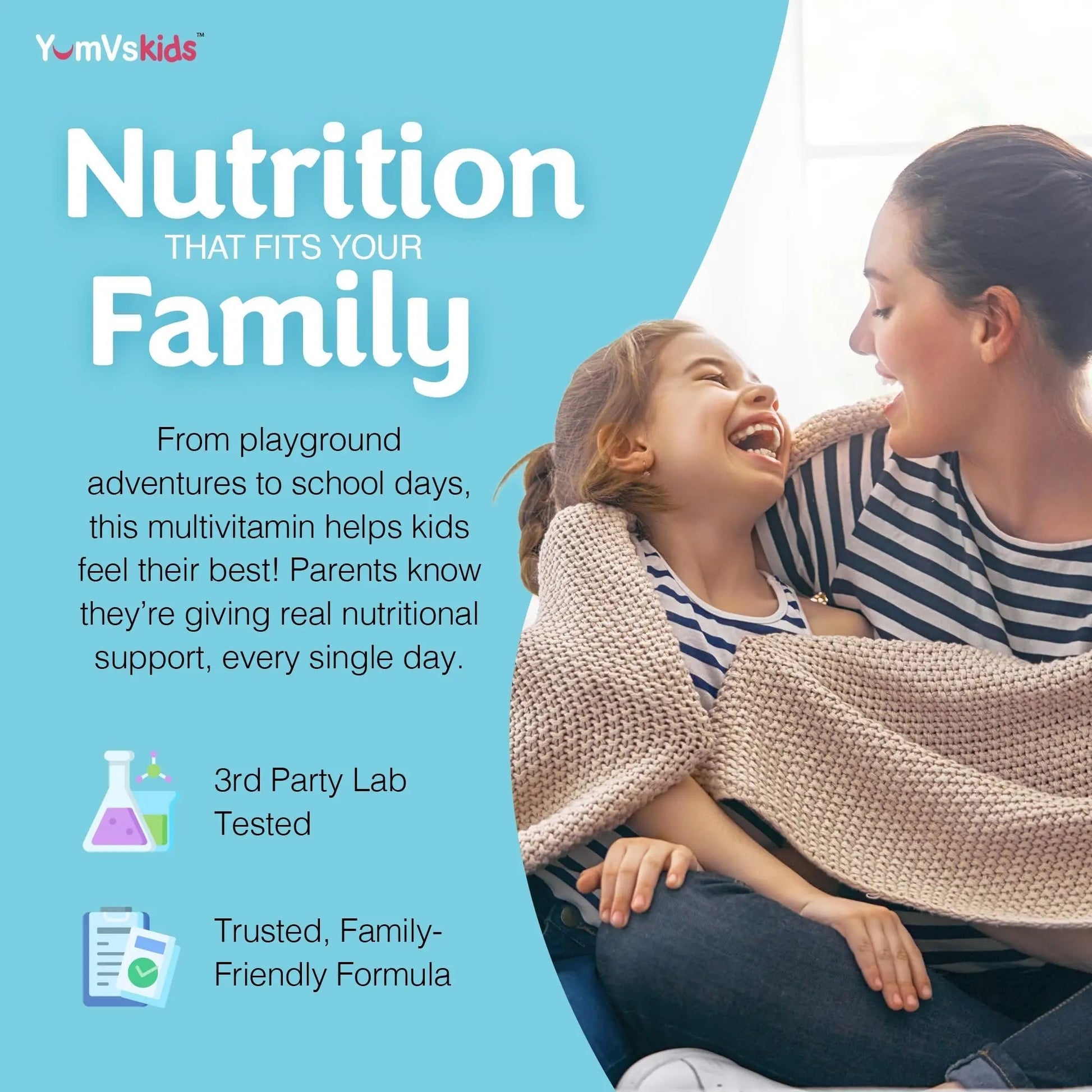 YumVs Kids Multivitamin with Iron & Minerals Chewable Tablets – Grape & Berry Flavor Vitamins for Toddlers & Children Age 2+ – Daily Multivitamin YUM-V'SAu supplements