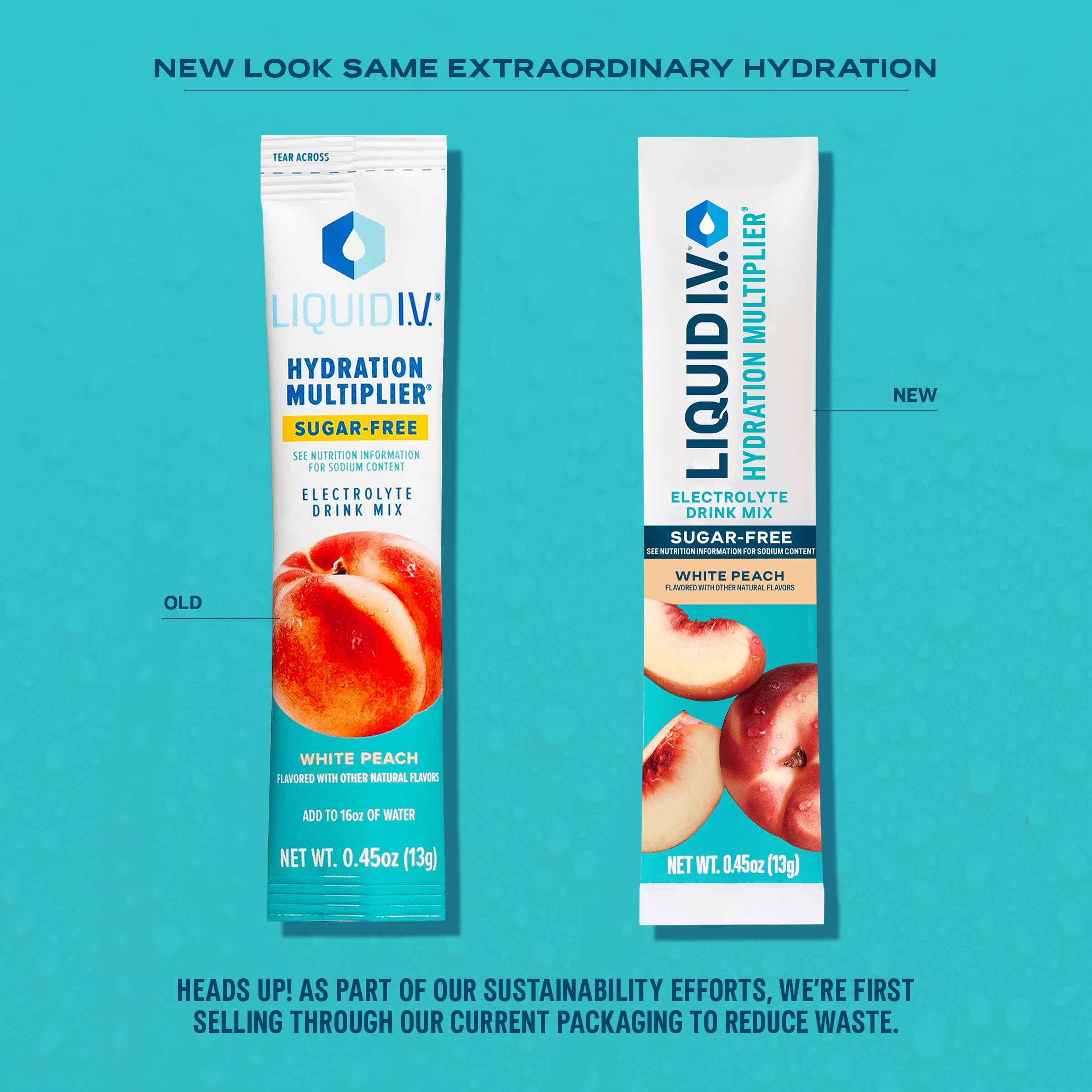Liquid I.V.® Hydration Multiplier® Sugar-Free - White Peach - Hydration Powder Packets | Electrolyte Powder Drink Mix | Convenient Single-Serving Sticks | Non-GMO | 14 Servings (Pack of 3) Liquid I.V.US supplements