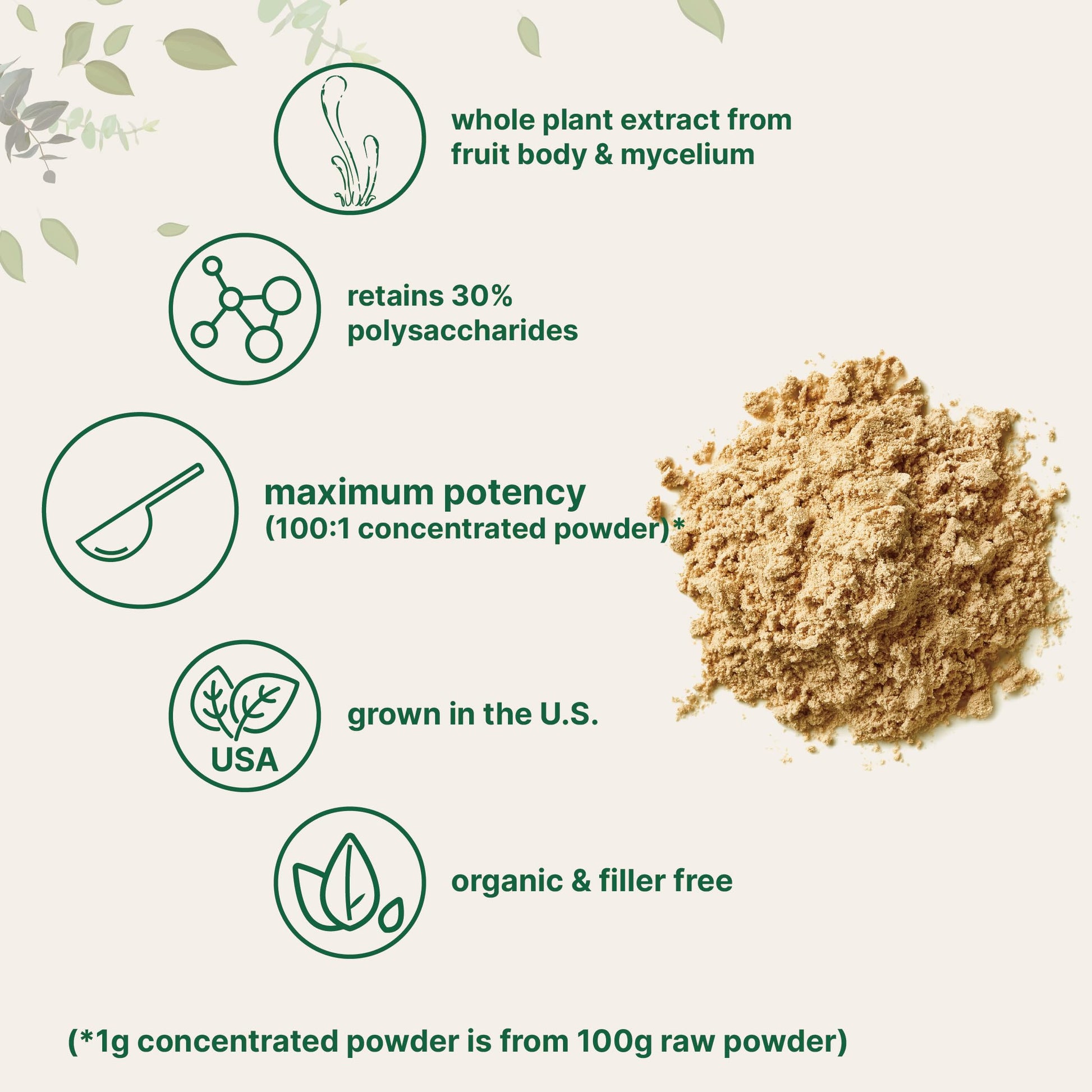 Organic Cordyceps Mushroom Extract Powder, 8 Ounces | Sustainably US Grown Micro IngredientsUS supplements