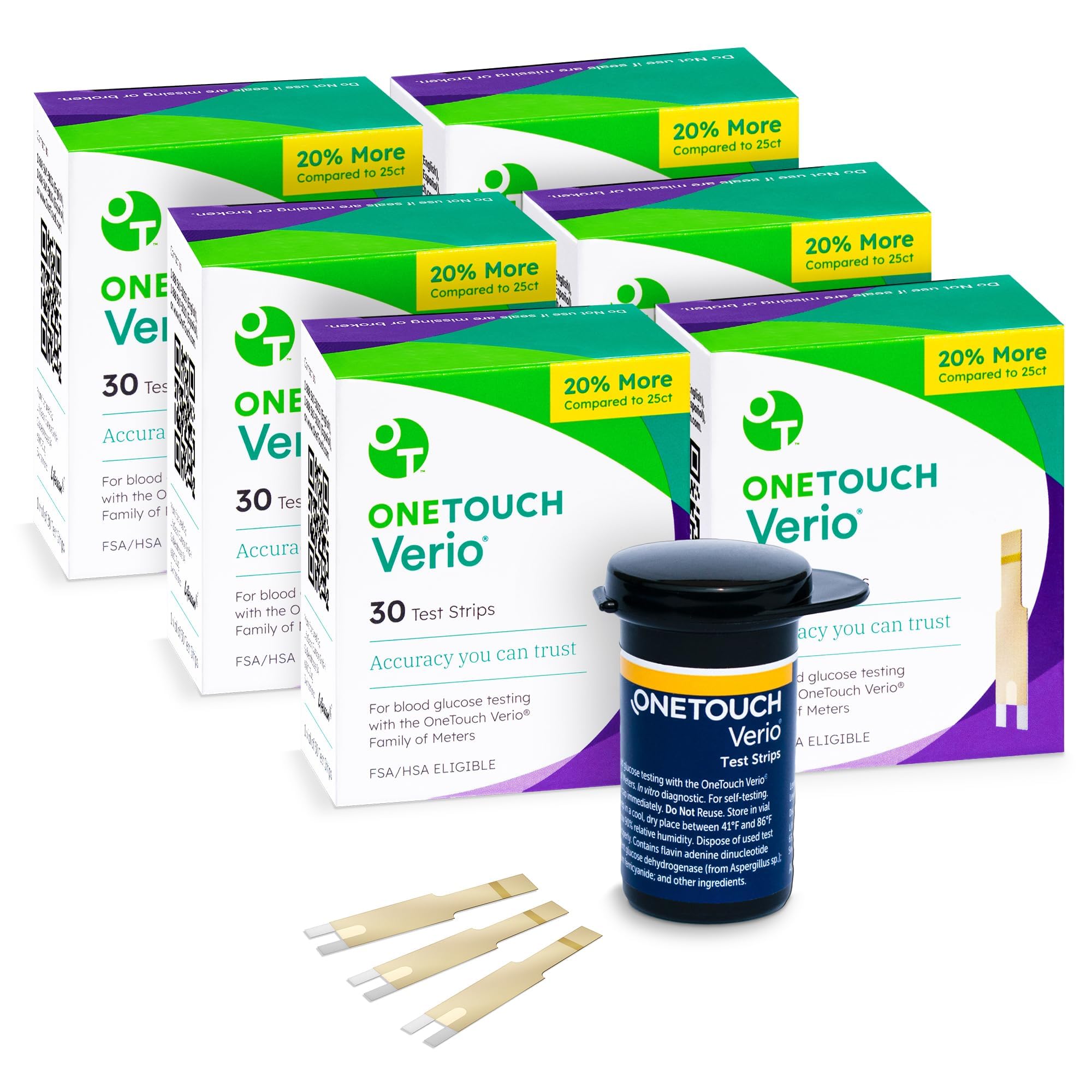 OneTouch Verio Test Strips for Diabetes Value Pack - 180 Count | Diabetic OneTouchUS supplements
