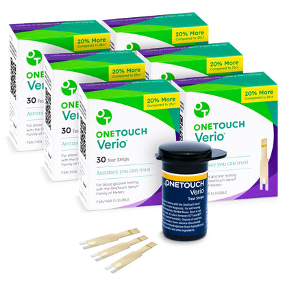 OneTouch Verio Test Strips for Diabetes Value Pack - 180 Count | Diabetic OneTouchUS supplements