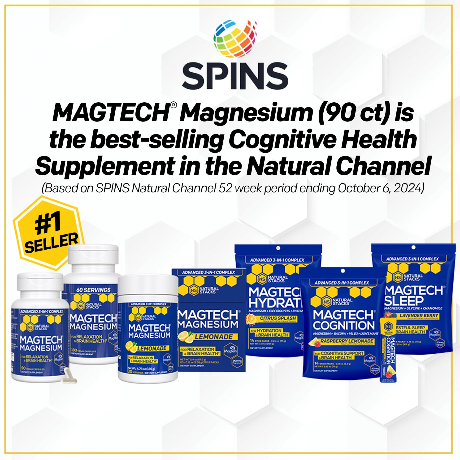 NATURAL STACKS Creatine Monohydrate & Magtech Hydrate Bundle - 2500mg Creatine + 200mg Elemental Magnesium Per Serving - Supports Hydration, Brain Health & Endurance - 44 Total Servings NATURAL STACKSAu supplements