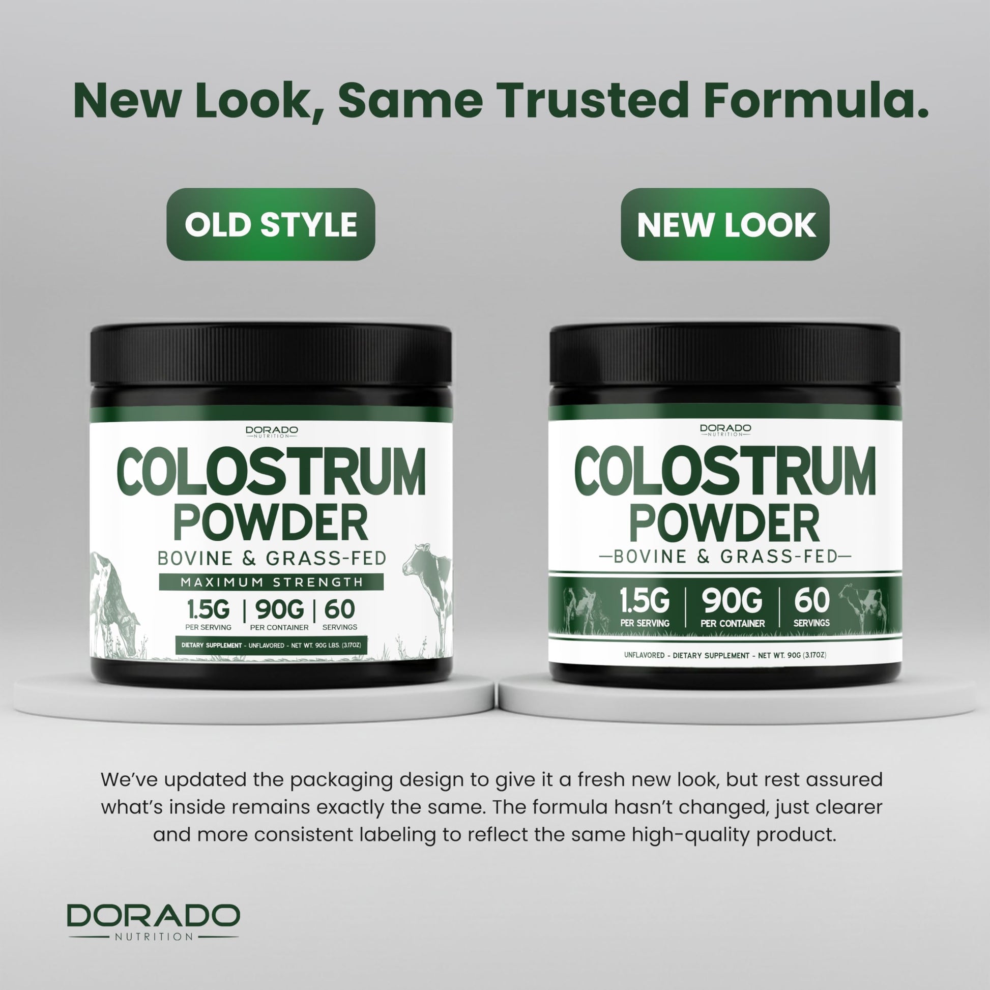 Colostrum Supplement Powder 90g (60 Servings of 1.5g Pure Bovine Colostrum Std. to Contain 20% IgG Immunoglobulins) Grass Fed Powder - No Fillers, Third Party Tested, Unflavored & Non-GMO DORADO NUTRITIONAu supplements