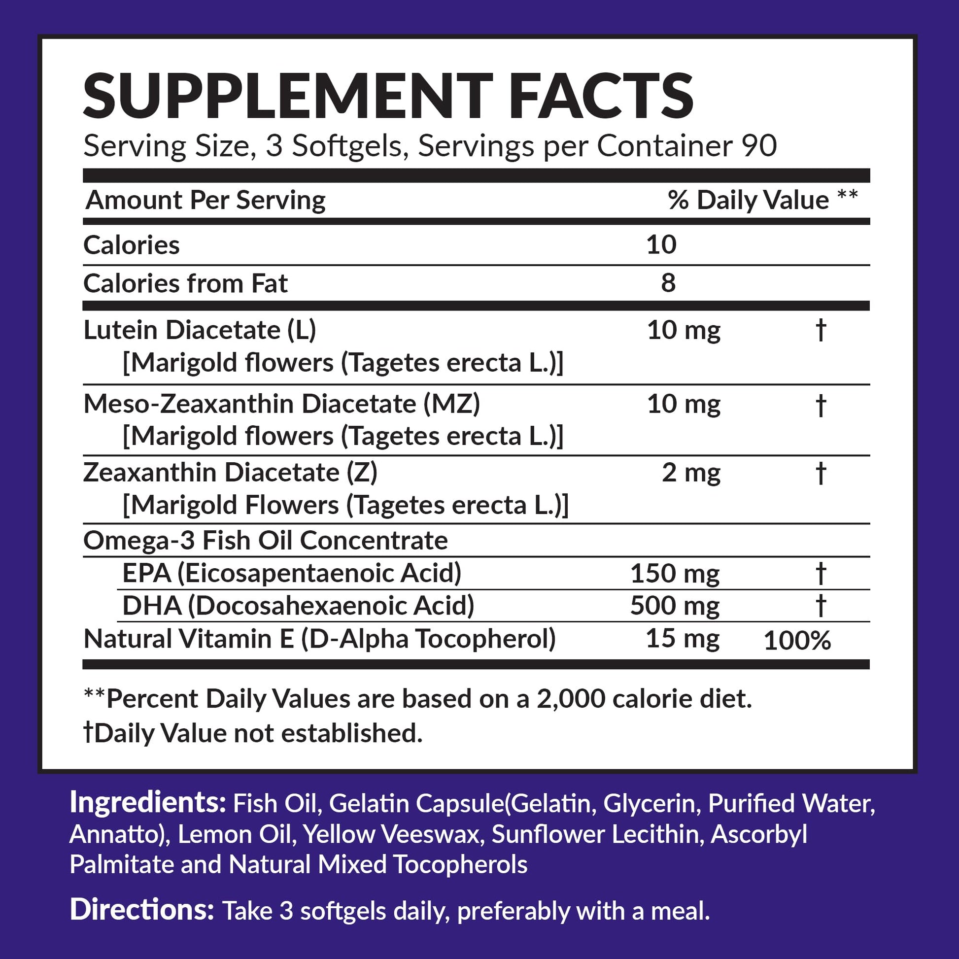 Memory Health Softgels with Omega-3, Carotenoids, and Vitamin E – Designed for Mental Focus, Energy, and Enhanced Clarity - (270 Softgels, 90 Days Supply) MacuhealthAu supplements