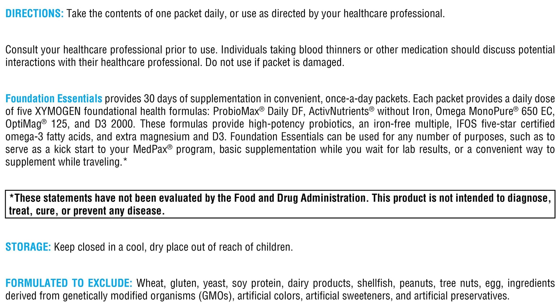 XYMOGEN Foundation Essentials - Daily Supplement Packets for Overall Health - Fish Oil, Magnesium & Probiotics - Travel-Friendly - Gluten-Free & Non-GMO - 30 Packets XYMOGENAu supplements