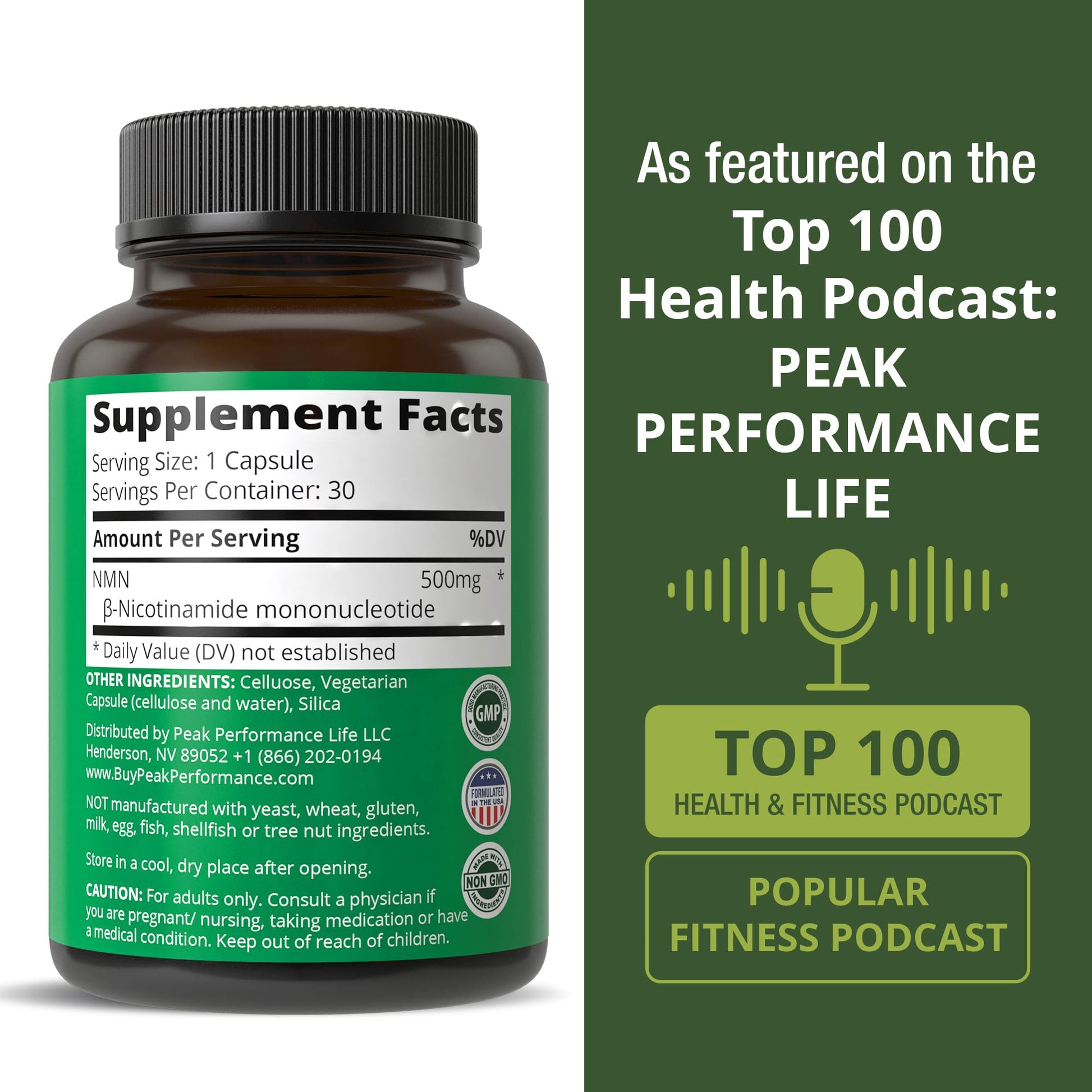 NMN Supplement Ultra High Strength Stabilized Nicotinamide Mononucleotide 500mg Per Capsule. 2 Capsules = 1,000mg of NMN. Boost NAD Levels. Healthy Aging NAD+ Supplements for Men and Women Peak PerformanceAu supplements