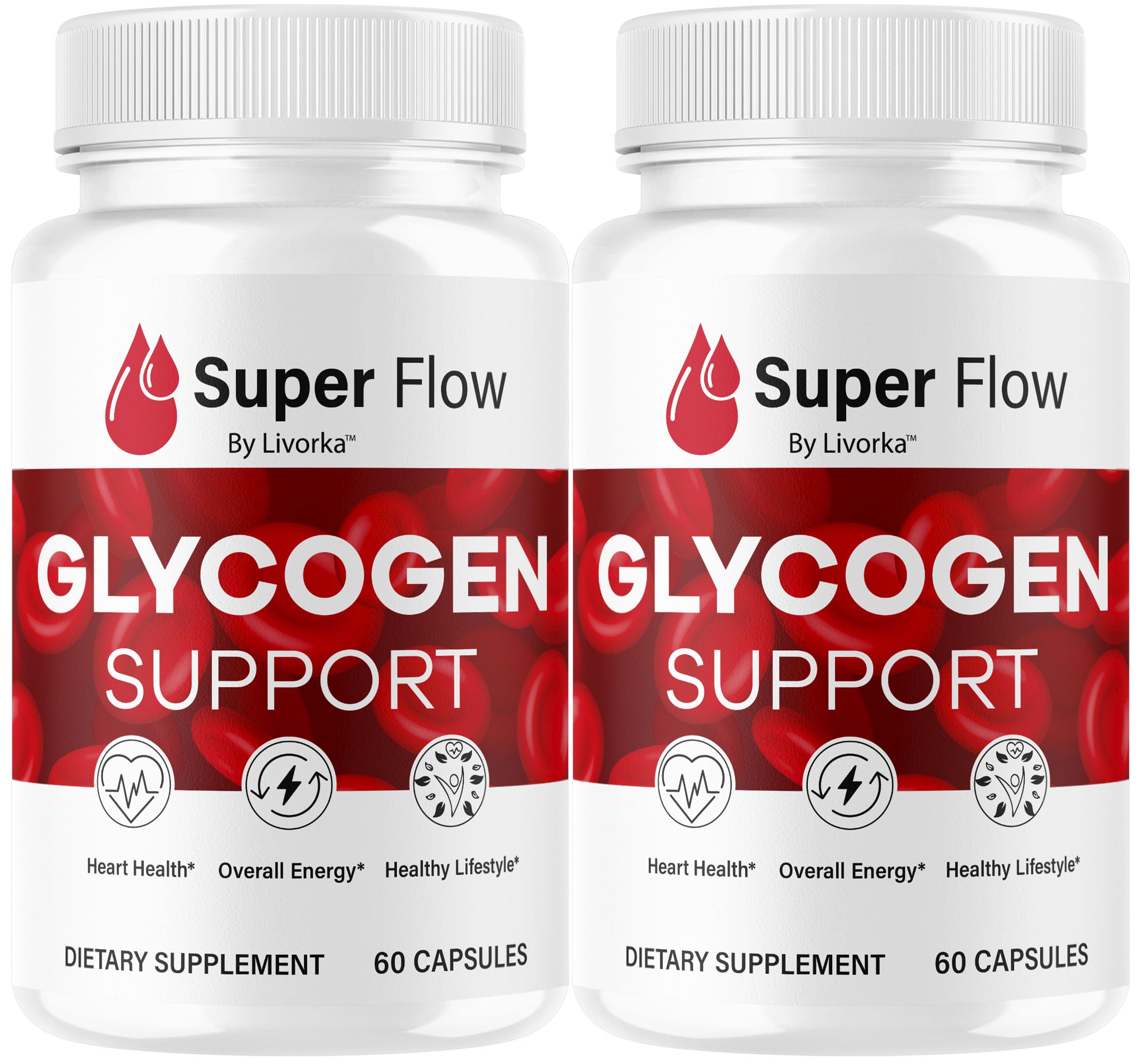 (2 Pack) Super Flow Glycogen Capsules - Official SuperFlow Advanced Glycogen Support Pills - Maximum Strength, Natural Formula Vitamins for Overall Health & Wellness Reviews, 120 Capsules for 2 Months LIVORKAAu supplements