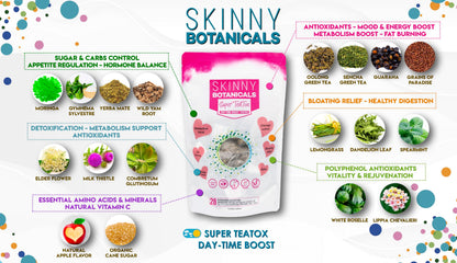 Skinny Botanicals Daytime Detox Tea for Body Cleanse All Natural - Laxative-Free, Supports Skinny BotanicalsUS supplements