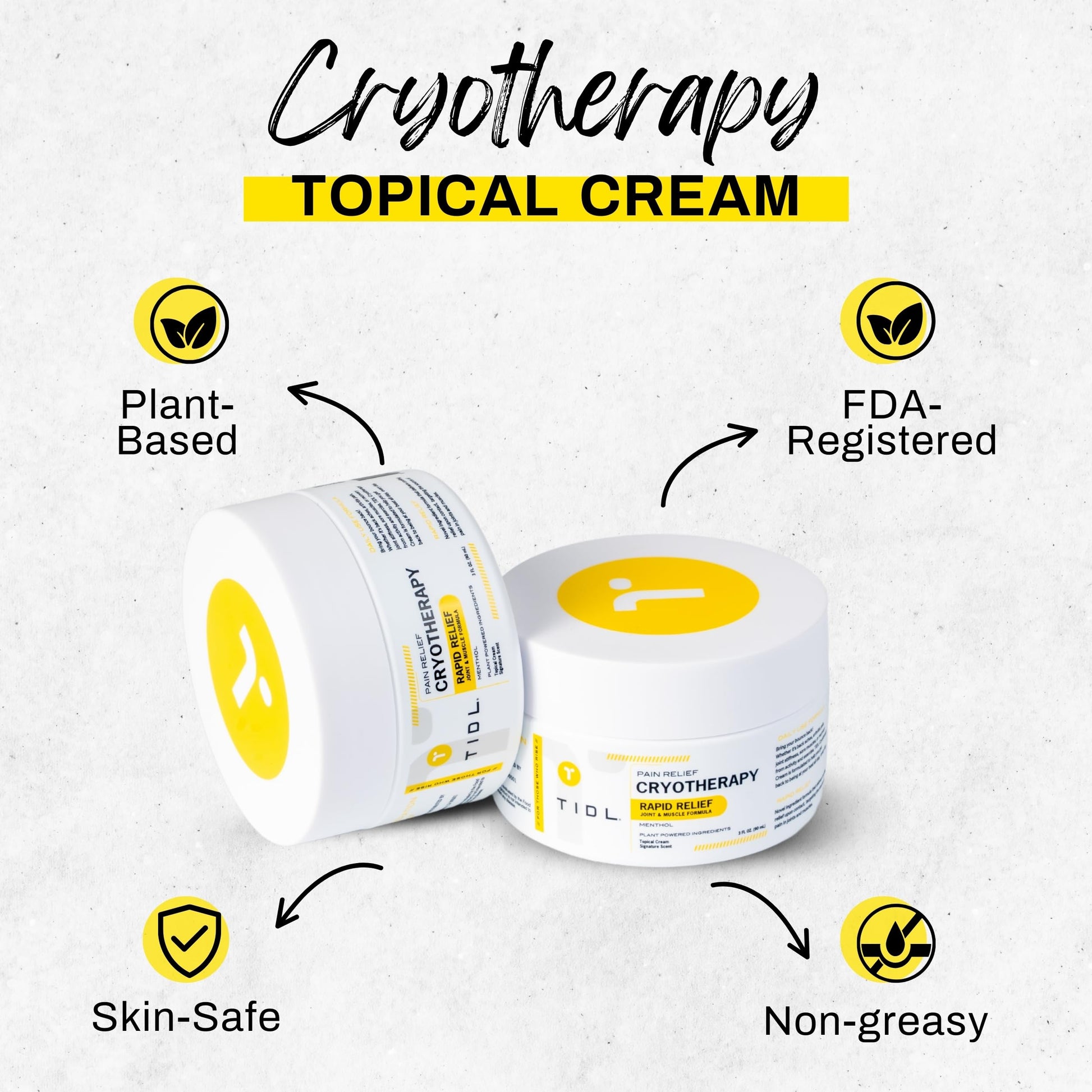 TIDL Cryotherapy Pain Relief Cream, 3 Oz, Targeted Neck Pain, Joint & Muscle Pain Relief with Organic, Plant-Based Menthol, Instant Cooling for Sport & Post Workout Full Body Recovery TIDLAu supplements