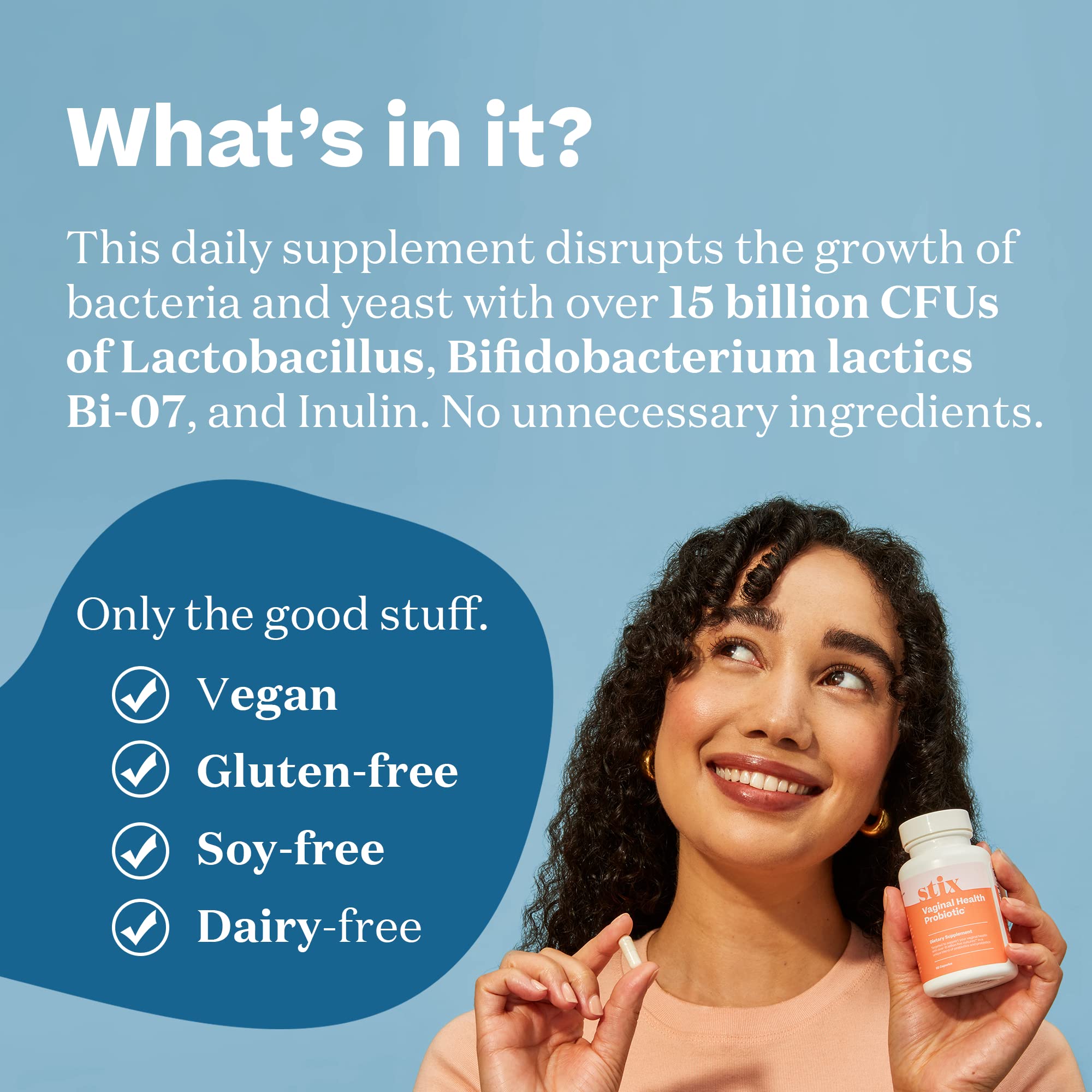 Stix Vaginal Health Probiotic & 3-Day Yeast Infection Treatment - Maintain pH Balance, Vaginal Microbiome Get StixAu supplements