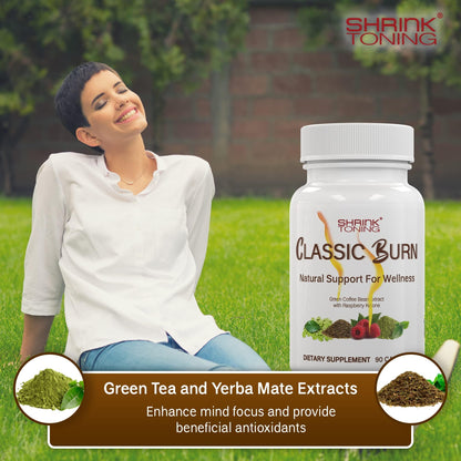 shrink Classic Burn - Pure Green Coffee Bean Extract and Raspberry Ketones with 45% shrinkUS supplements