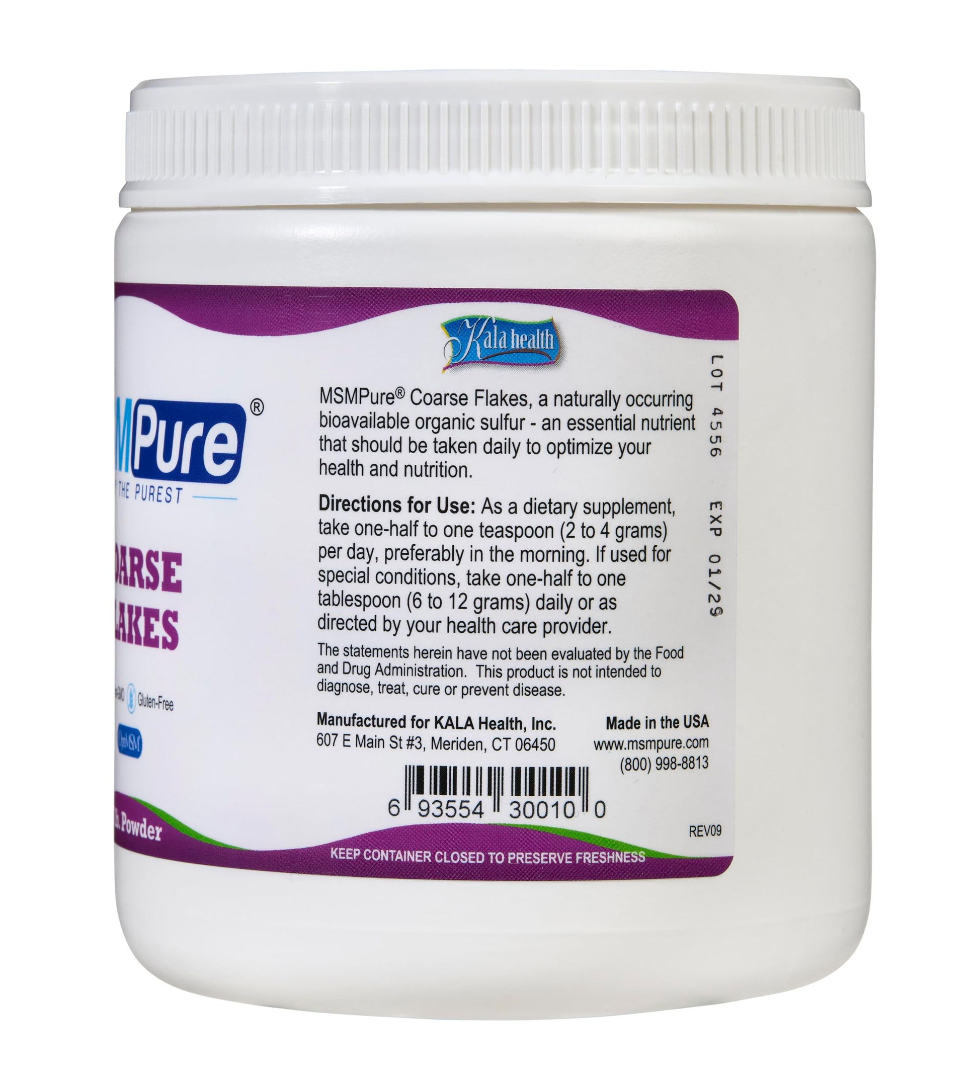 KALA HEALTH MSMPure Coarse Flakes 1lb and Muscle & Joint Cream 2oz Bundle KALA HEALTHAu supplements