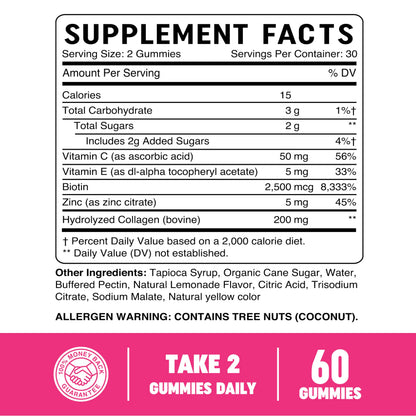Collagen Gummies for Women | 200mg Hydrolyzed Collagen + 2500mcg Biotin, with Vitamin C, E & Zinc MAV NUTRITIONUS supplements