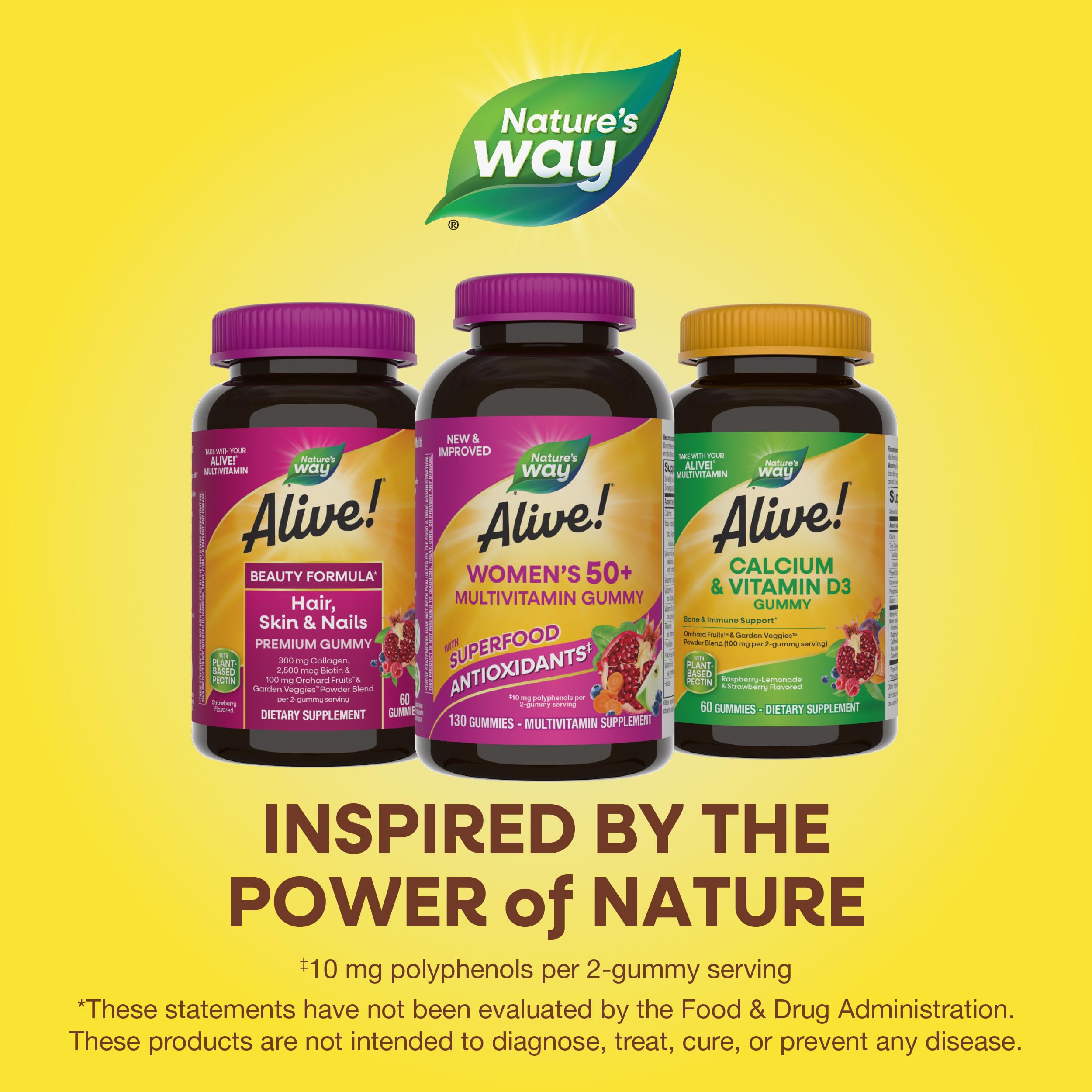 Nature's Way Alive! Women's 50+ Daily Gummy Multivitamins, Women's Supplements, Supports Healthy Heart, Brain & Bones Nature's WayAu supplements