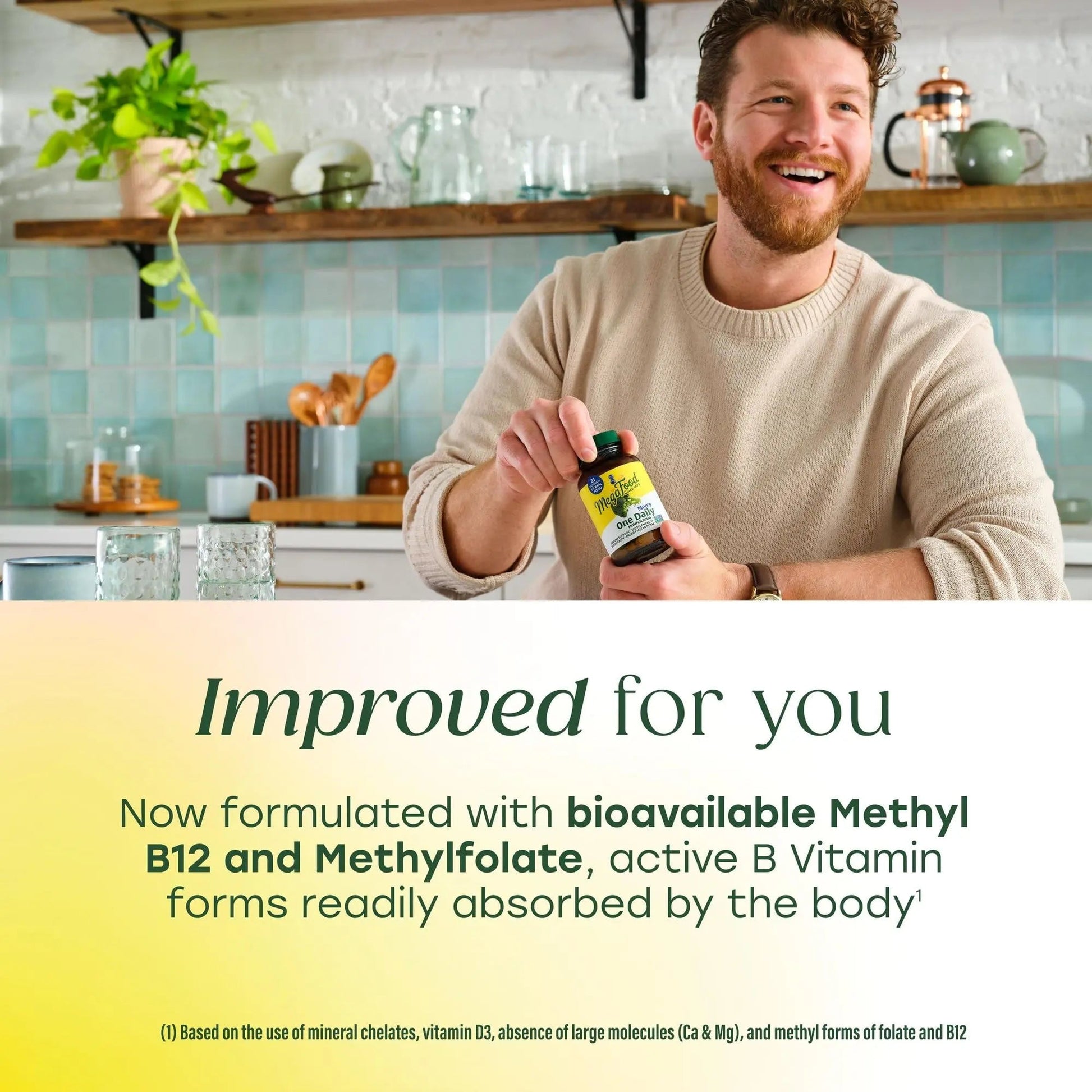 MegaFood One Daily Mens Multivitamins - Multivitamin for Men - Vitamin C, Vitamin D3 & Vitamin B12 - Muscle, Energy Metabolism & Immune Support MegaFoodAu supplements