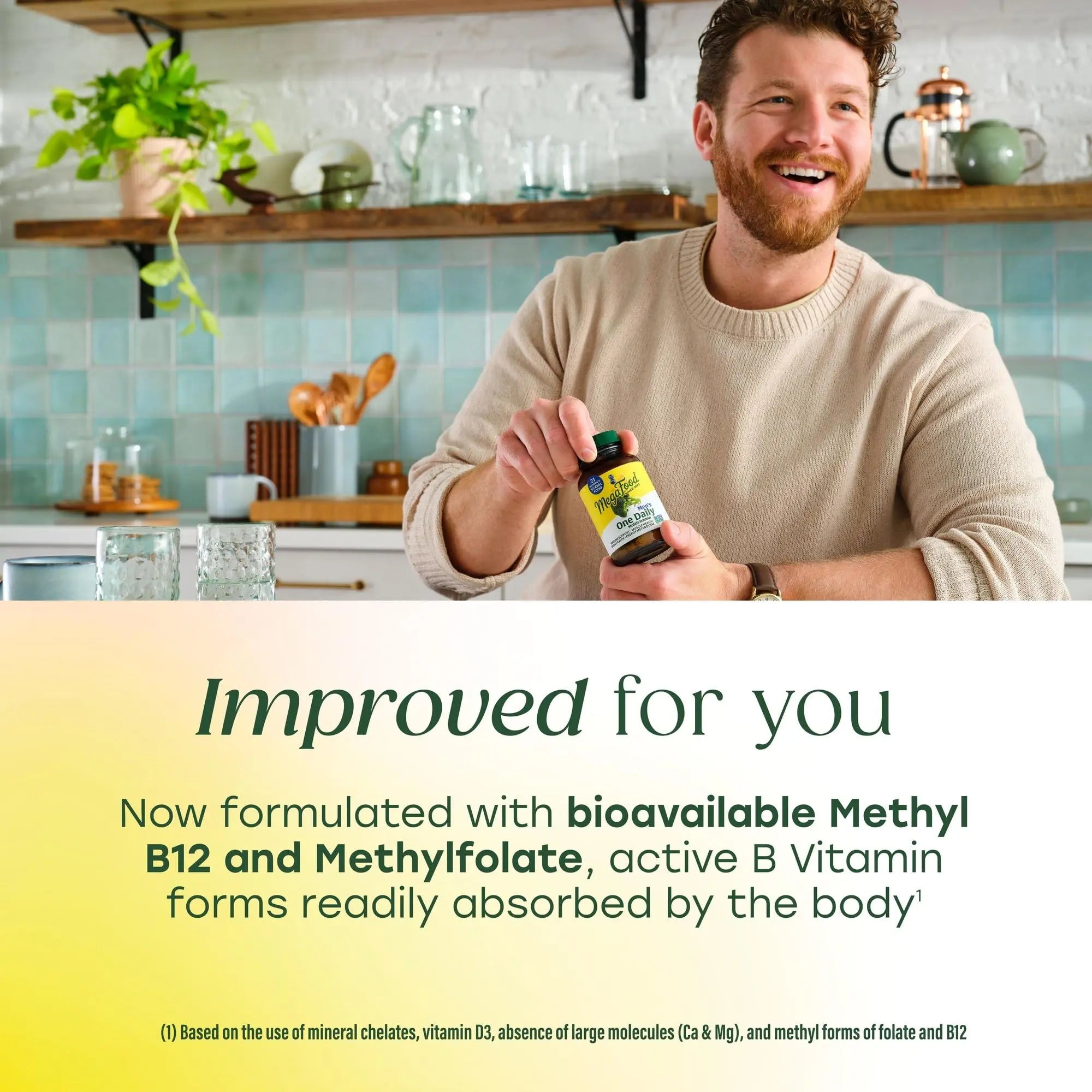 MegaFood One Daily Mens Multivitamins - Multivitamin for Men - Vitamin C, Vitamin D3 & Vitamin B12 - Muscle, Energy Metabolism & Immune Support MegaFoodAu supplements