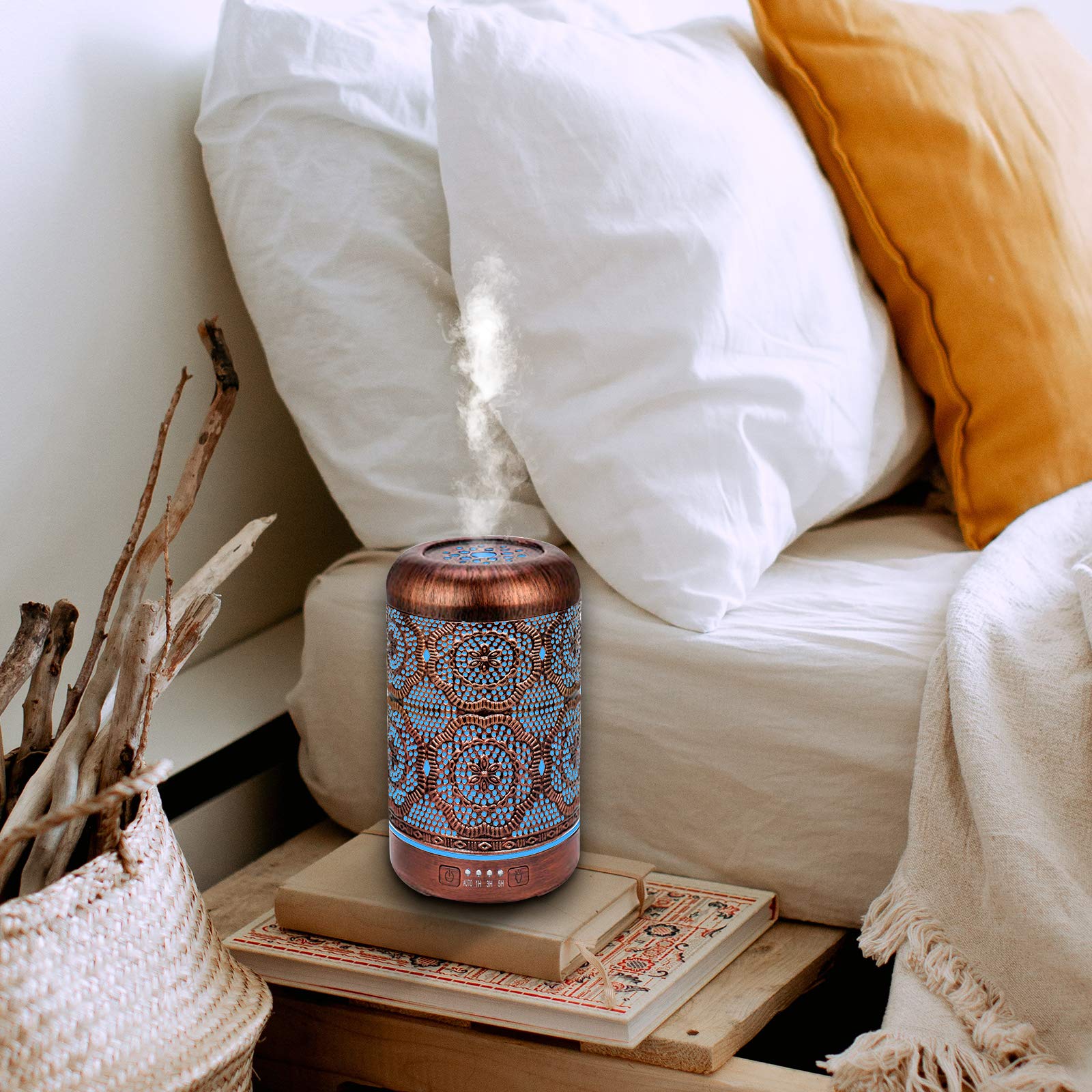 Essential Oil Diffuser, Upgraded Metal Diffusers with Lavender Lemon Essential Oils, 250ml BAIESHIJIAu supplements
