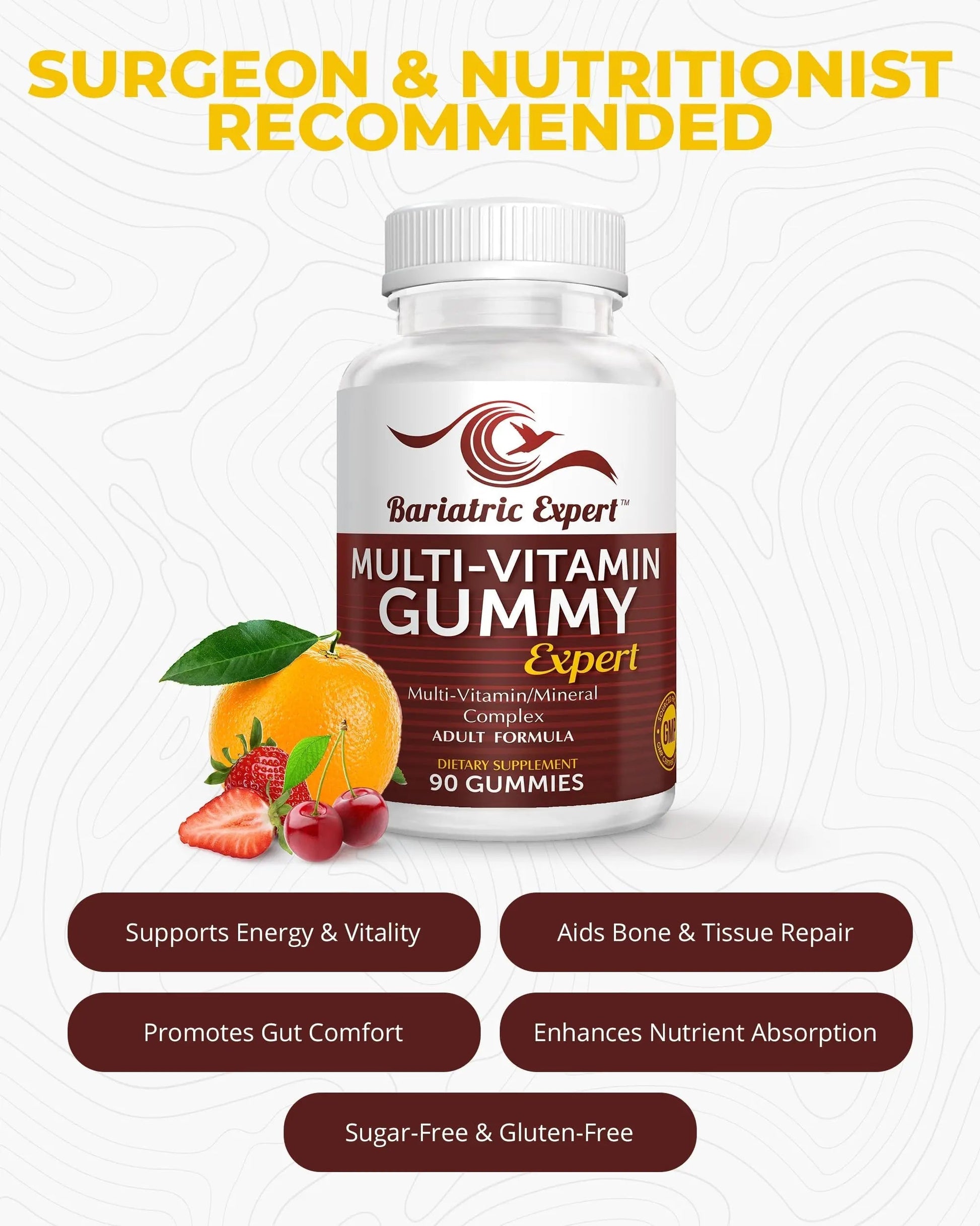 Bariatric Expert Multivitamin Gummies – Fast-Melting Dietary Supplement for Adults Post-Gastric Sleeve and Bypass, Nutritionist Recommended, 90 Count Bariatric Food ExpertAu supplements