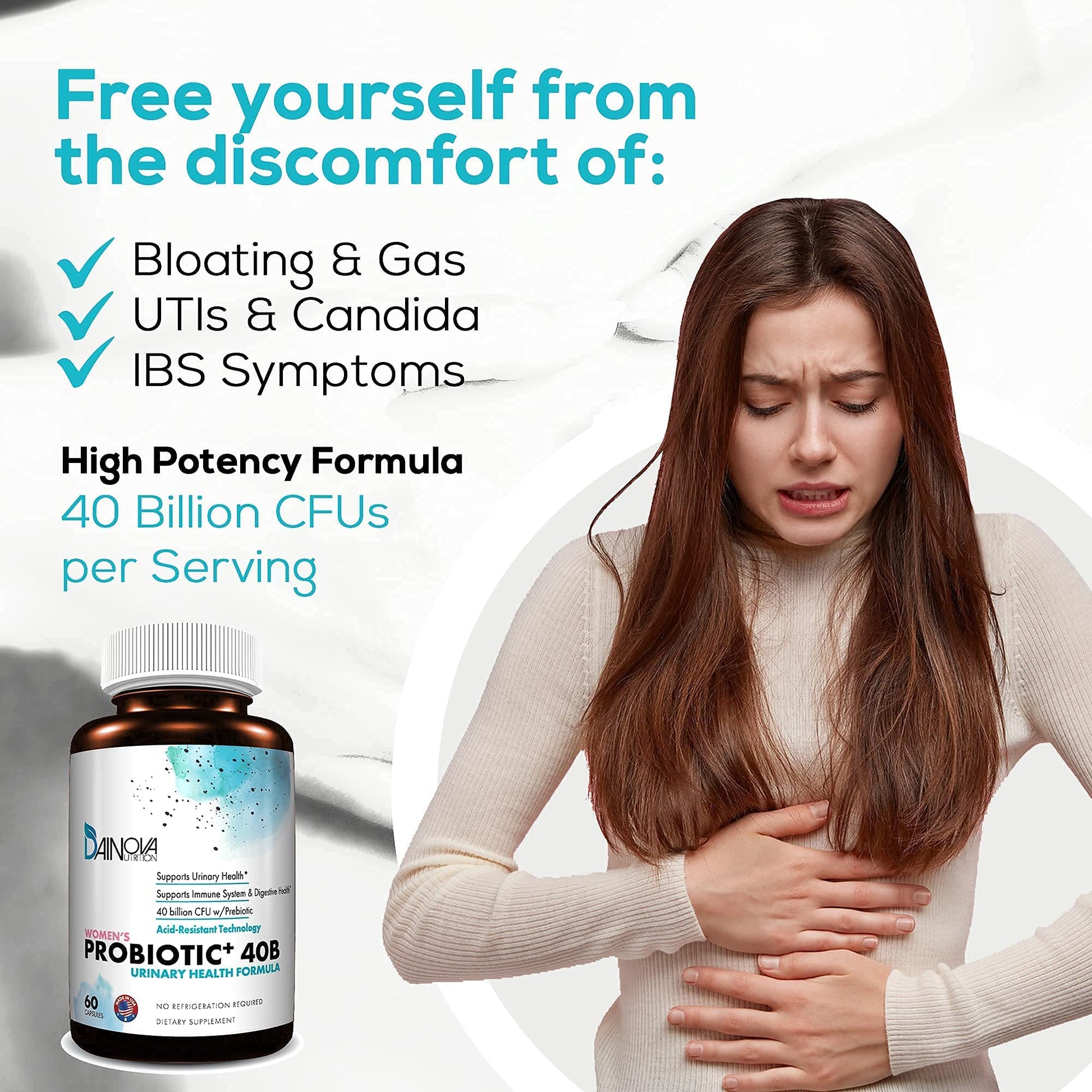 Dainova Nutrition D Mannose Capsules and Probiotics for Women Bundle I Urinary Tract Dainova NutritionAu supplements