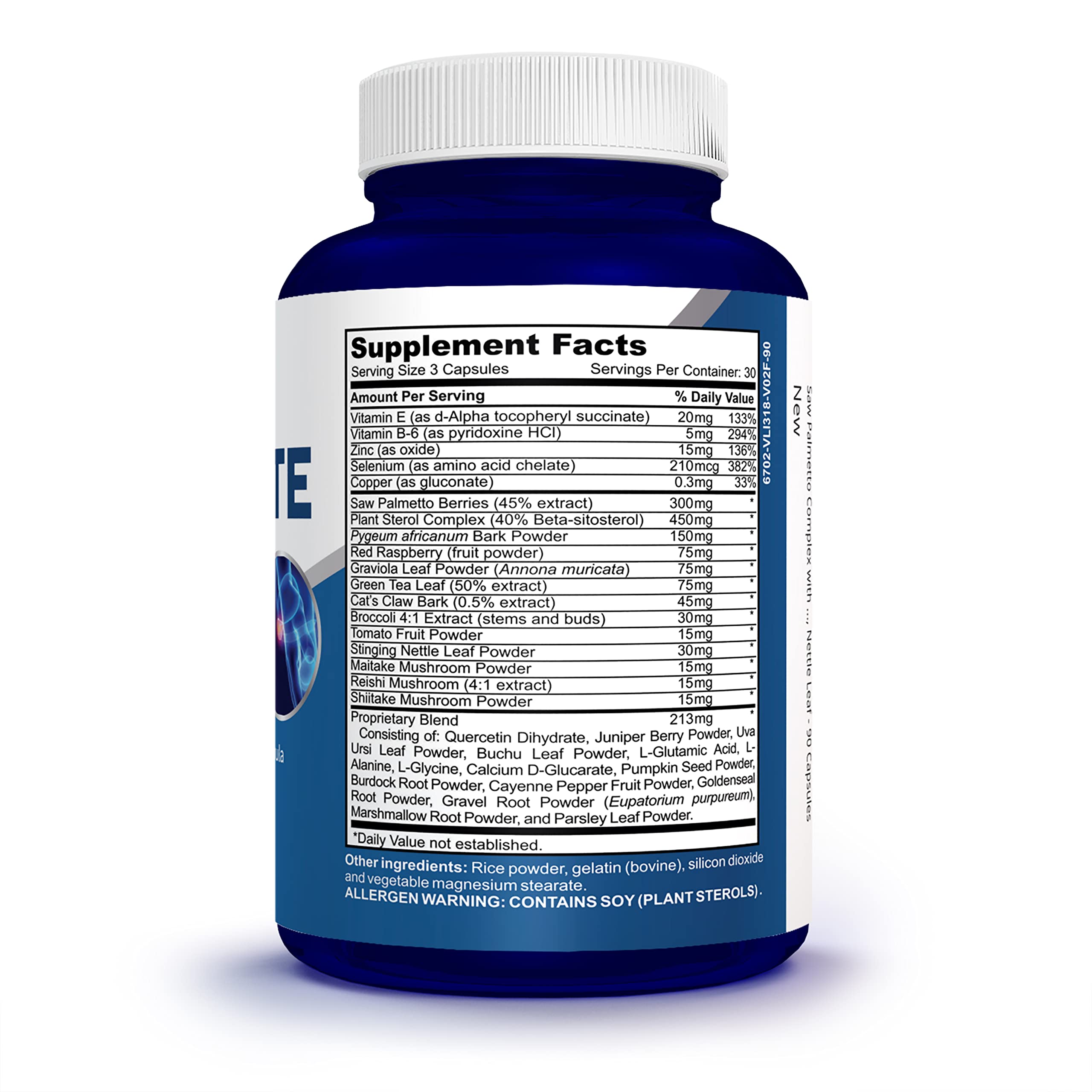 NusaPure Saw Prostate Palmetto Complex (Plant Sterol Complex, Nettle Root, Pygeum Bark, Graviola) - 90 Capsules NusaPureAu supplements