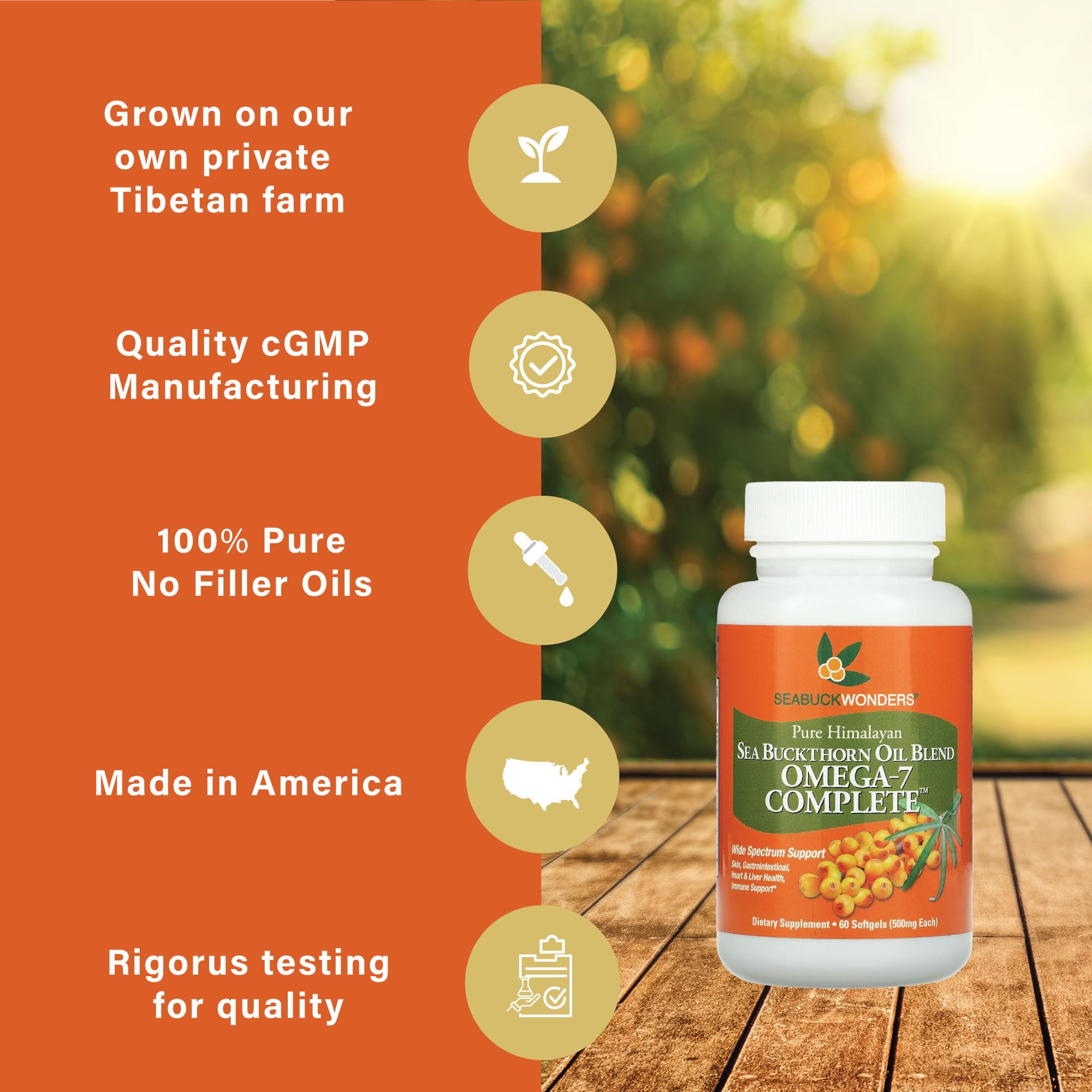 SeabuckWonders Sea Buckthorn Oil Blend, Omega-7 Complete, Max Potency, 120 Count SEABUCKWONDERSAu supplements