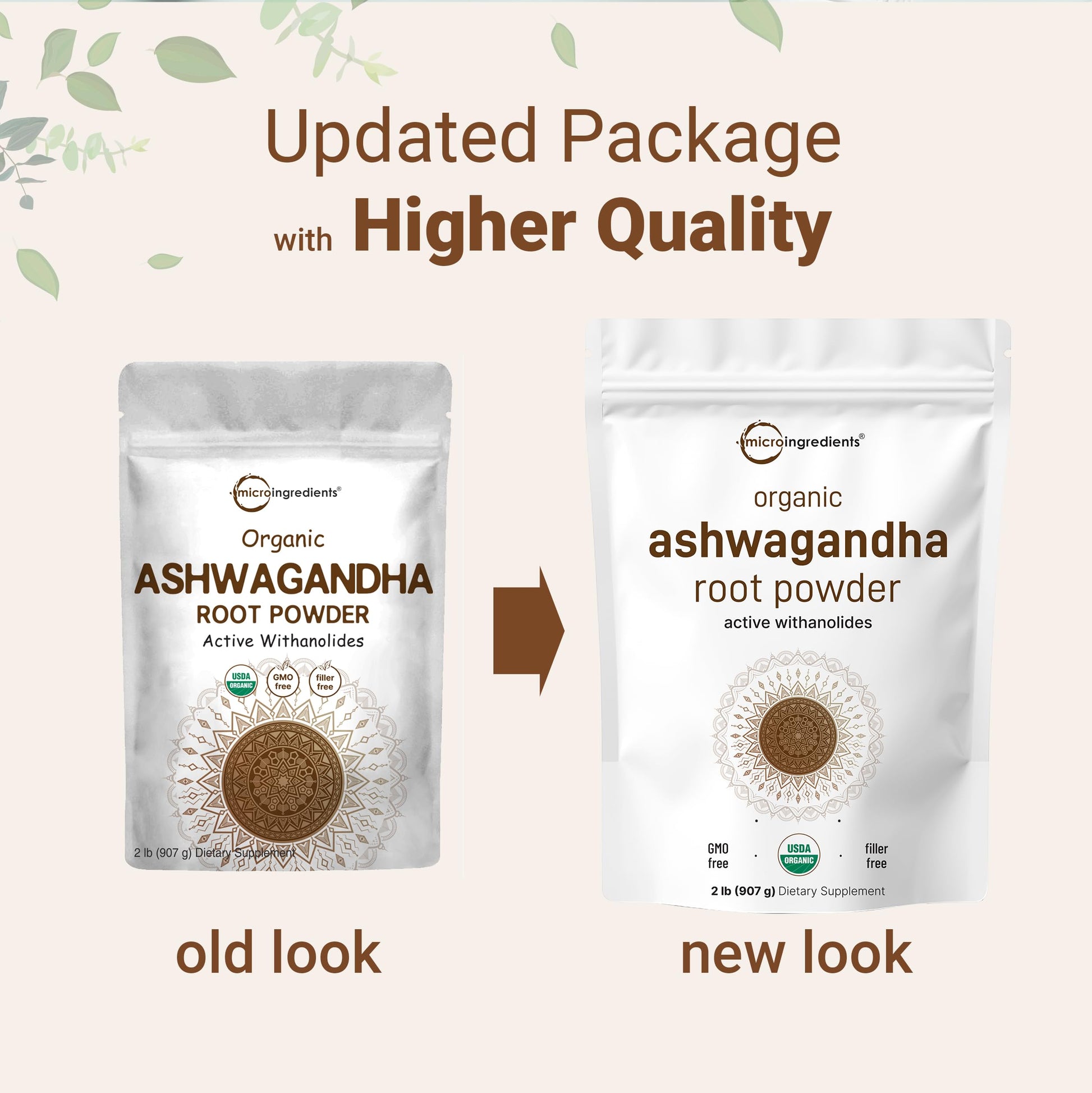 Micro Ingredients Organic Ashwagandha Root Powder | 2 Pound, No Filler, No Additives, Highly Purified | Active Withanolides, Adaptogenic Ayurvedic Herbal Supplements, Gluten Free, India Origin Micro IngredientsAu supplements