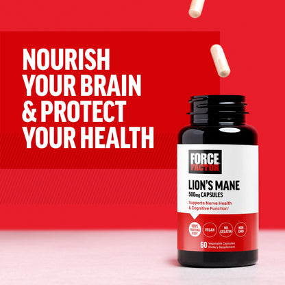 Force Factor Lion’s Mane Supplement Capsules, Memory & Focus Supplement Force FactorUS supplements