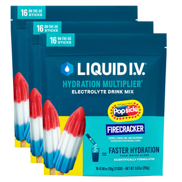 Liquid I.V.® Hydration Multiplier - Popsicle Firecracker | Electrolyte Powder Drink Mix | 3 Pack (48 Servings) Liquid I.V.US supplements