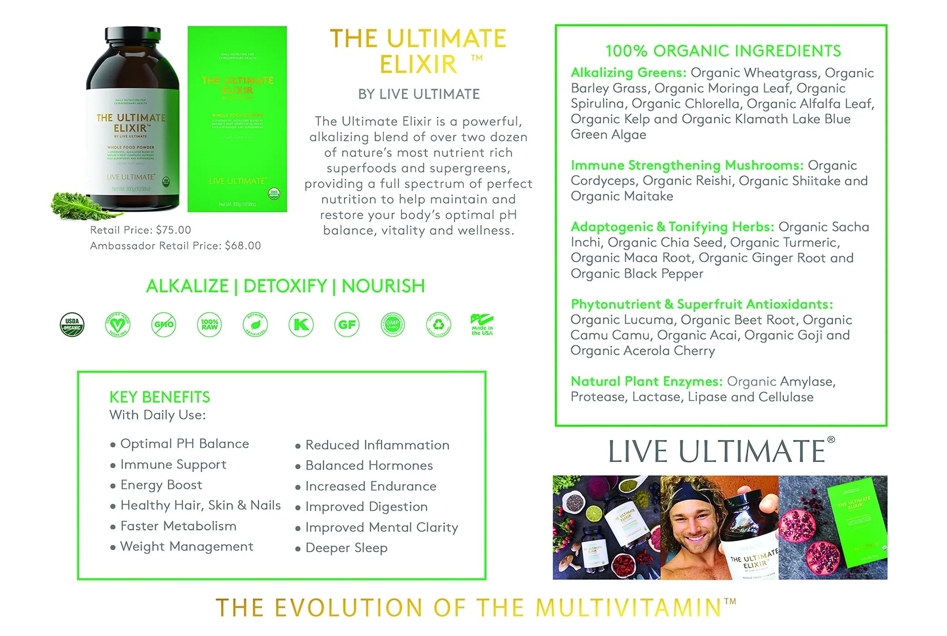 Live Ultimate The Ultimate Elixir 30 Day Supply Pouch Live Ultimatenz supplements