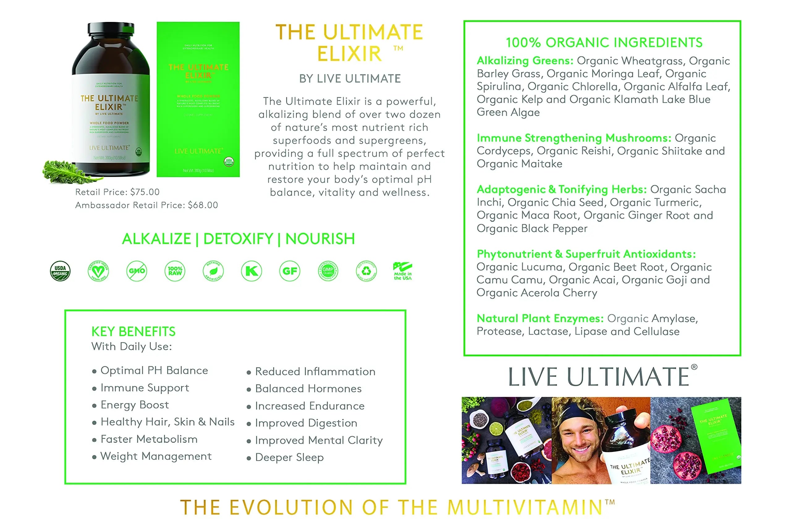 Live Ultimate The Ultimate Elixir 30 Day Supply Pouch Live Ultimatenz supplements