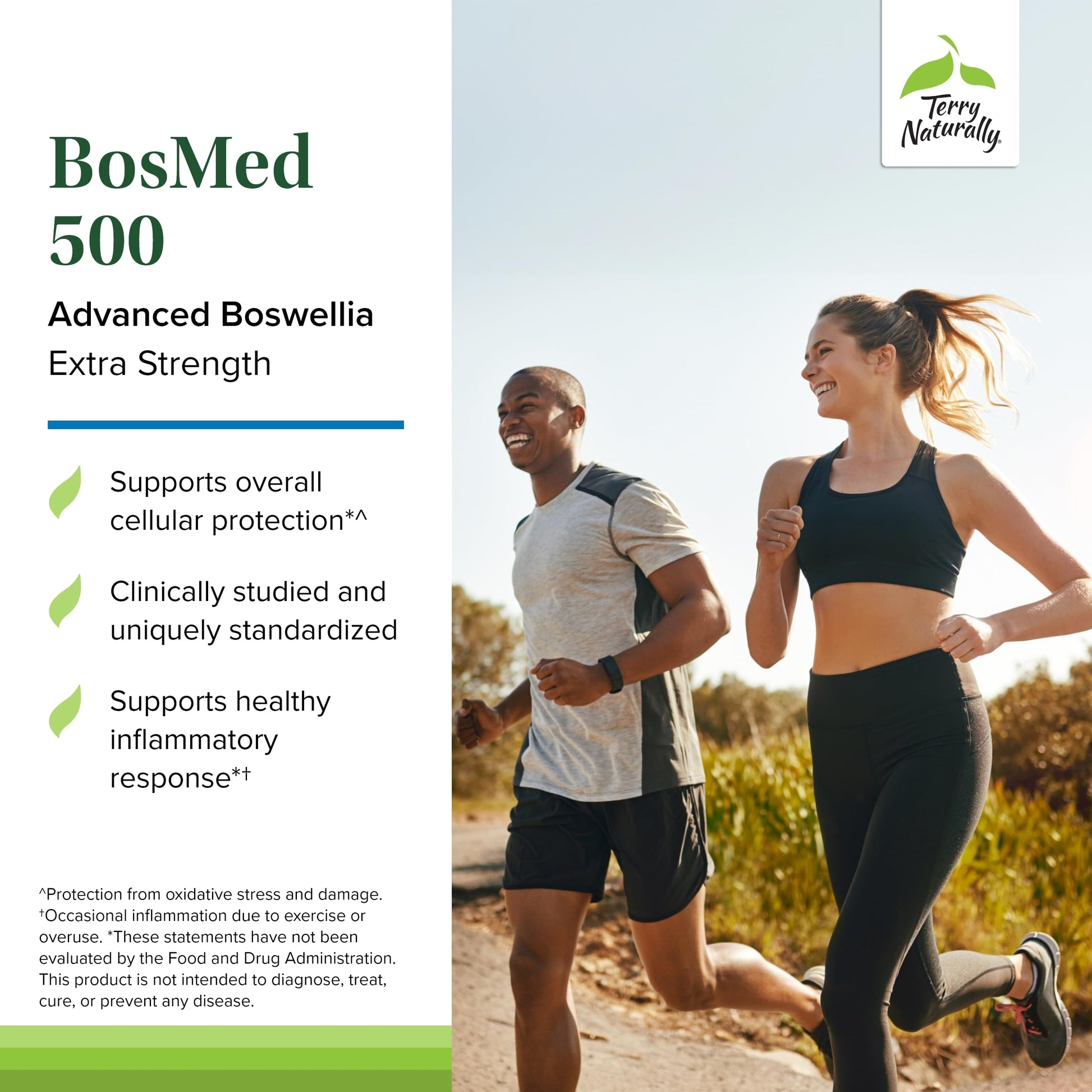 Terry Naturally BosMed 500 Extra Strength - Boswellia Serrata Extract Supplement - Supplement for Healthy Lung Support - Herbal Supplement Formula with High Levels of AKBA - 120 Softgels Terry NaturallyAu supplements