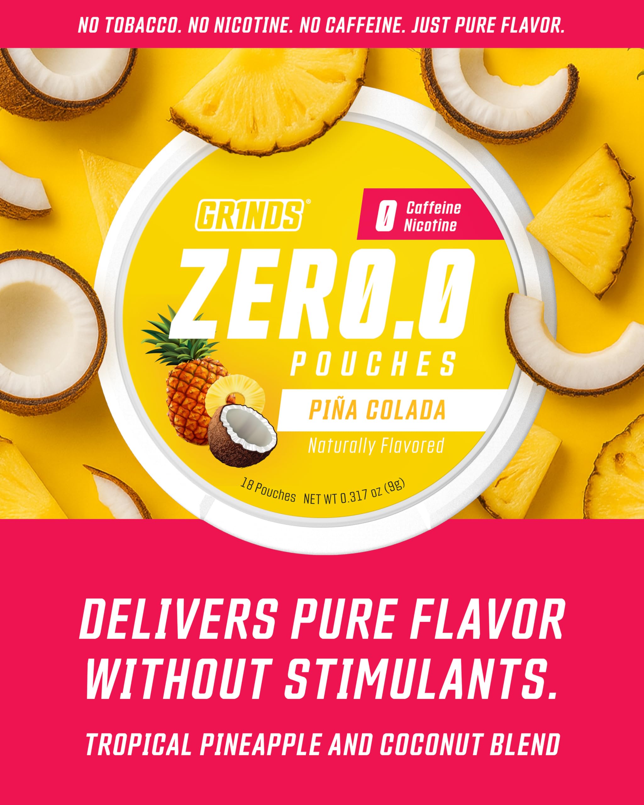 GRINDS Pouches Performance Sampler Pack - Includes Watermelon Energy, Caffeine-Free Piña Colada and Blue Raspberry Nootropic Pouches - Sugar-Free - Zero Calories GRINDSAu supplements