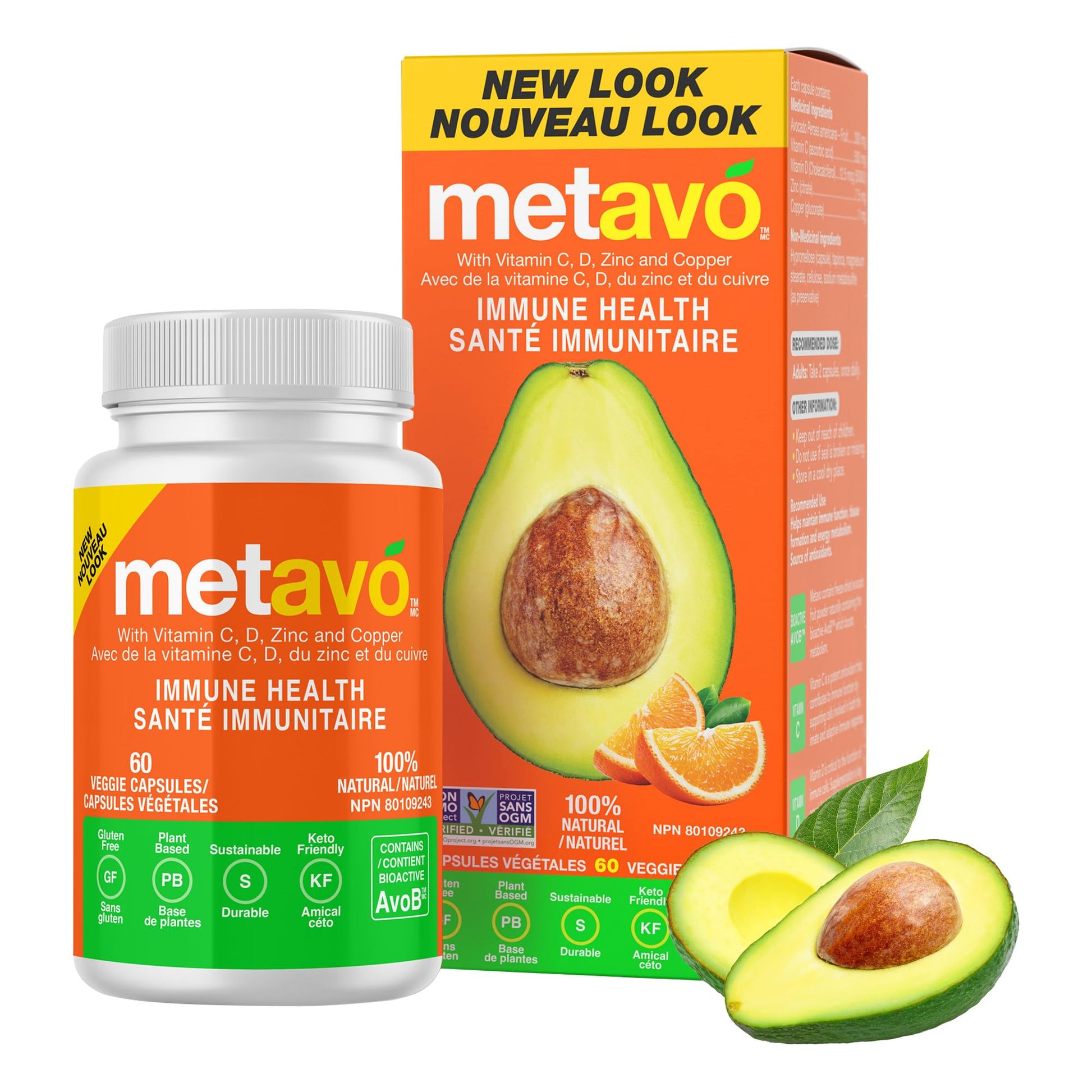 Metavo Immune Health - Natural Immune Support Supplement, Essential Zinc Supplements for Men & Women Enriched with Vitamin C, D & Copper, 60 Vegan Capsules, 30 Servings MetavoAu supplements