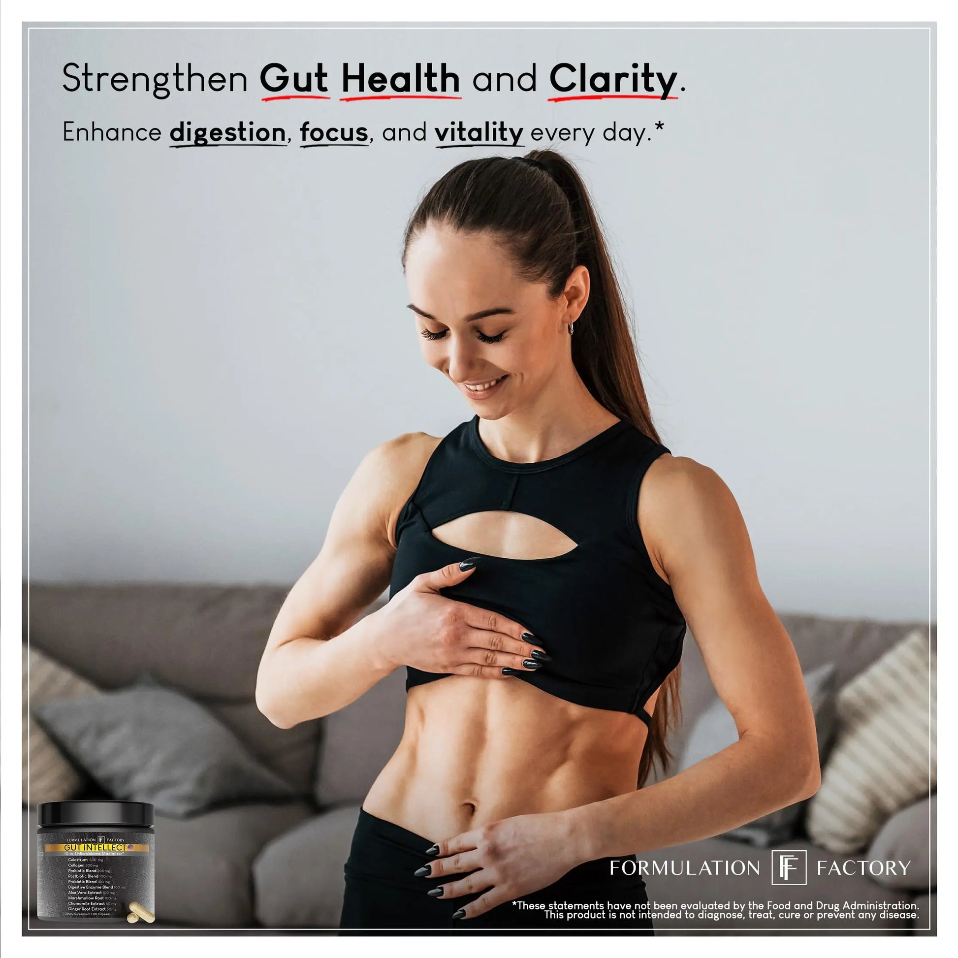 Formulation Factory Probiotics for Women & Men - Gut Intellect 10-in-1 Digestive Enzymes with Prebiotics and Postbiotics - Total Gut Health Supplement - 120 Capsules, 2 Month Supply Formulation Factorynz supplements