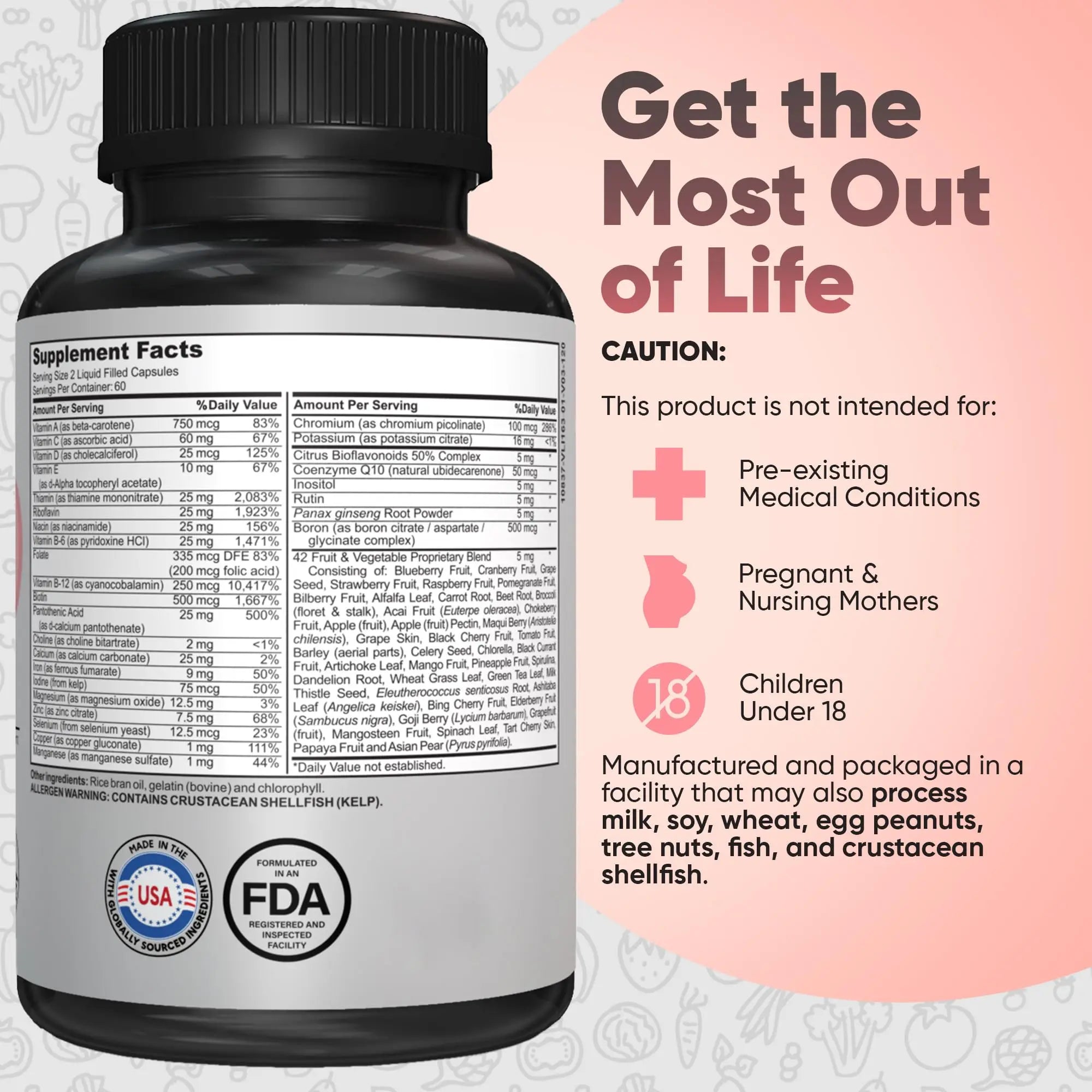 Bariatric Multivitamin with Iron - Easy-to-Swallow Capsule for Post Bariatric Surgery - Post Sleeve and Post Bypass KaitaminAu supplements