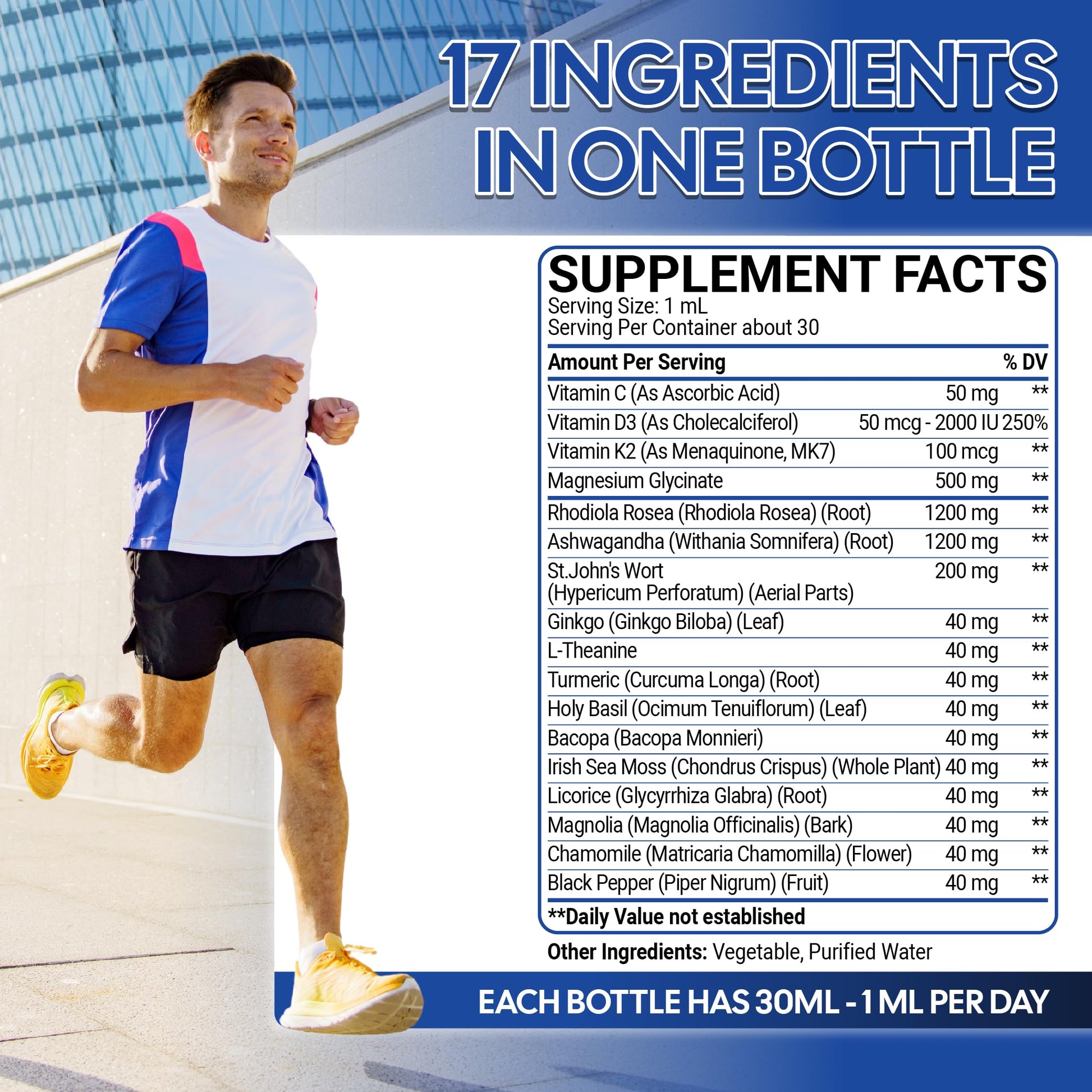 17in1 Rhodiola Rosea Liquid Drops with blend Ashwagandha Magnesium, L-Theanine. Ultra Strength Rhodiola Cortisol Supplement, Rhodiola Root for Support Relaxation, Mood, Energy - 1 FL Oz - 60 Day MeciscoAu supplements