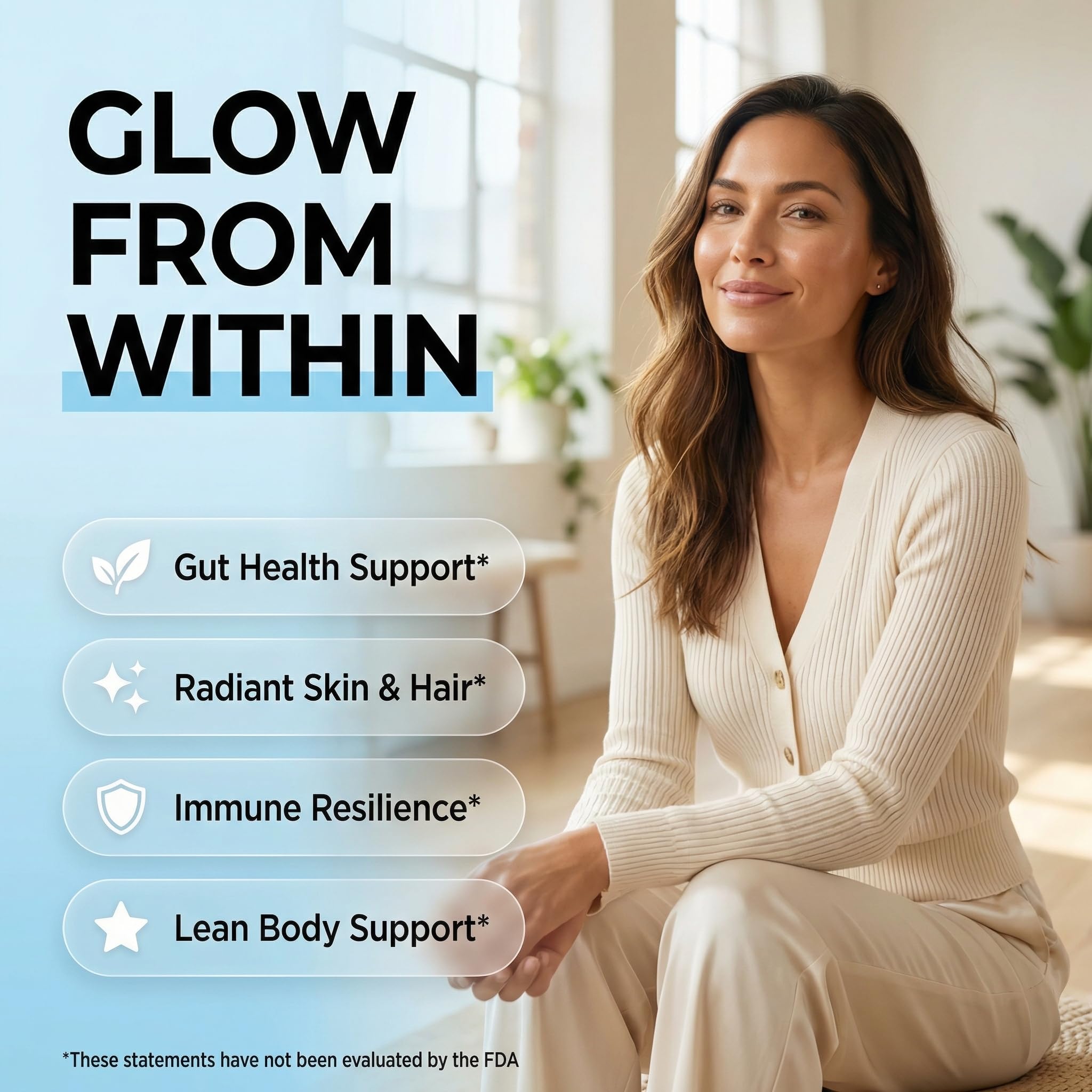 Bovine Colostrum Powder + Collagen Peptides with L-Glutamine L-Lysine Prebiotics Probiotics Digestive Enzymes Vitamin D K2 C Quercetin & Folate | Gut Health Supplement Internal Glow By Clean Nutra Clean NutraceuticalsAu supplements