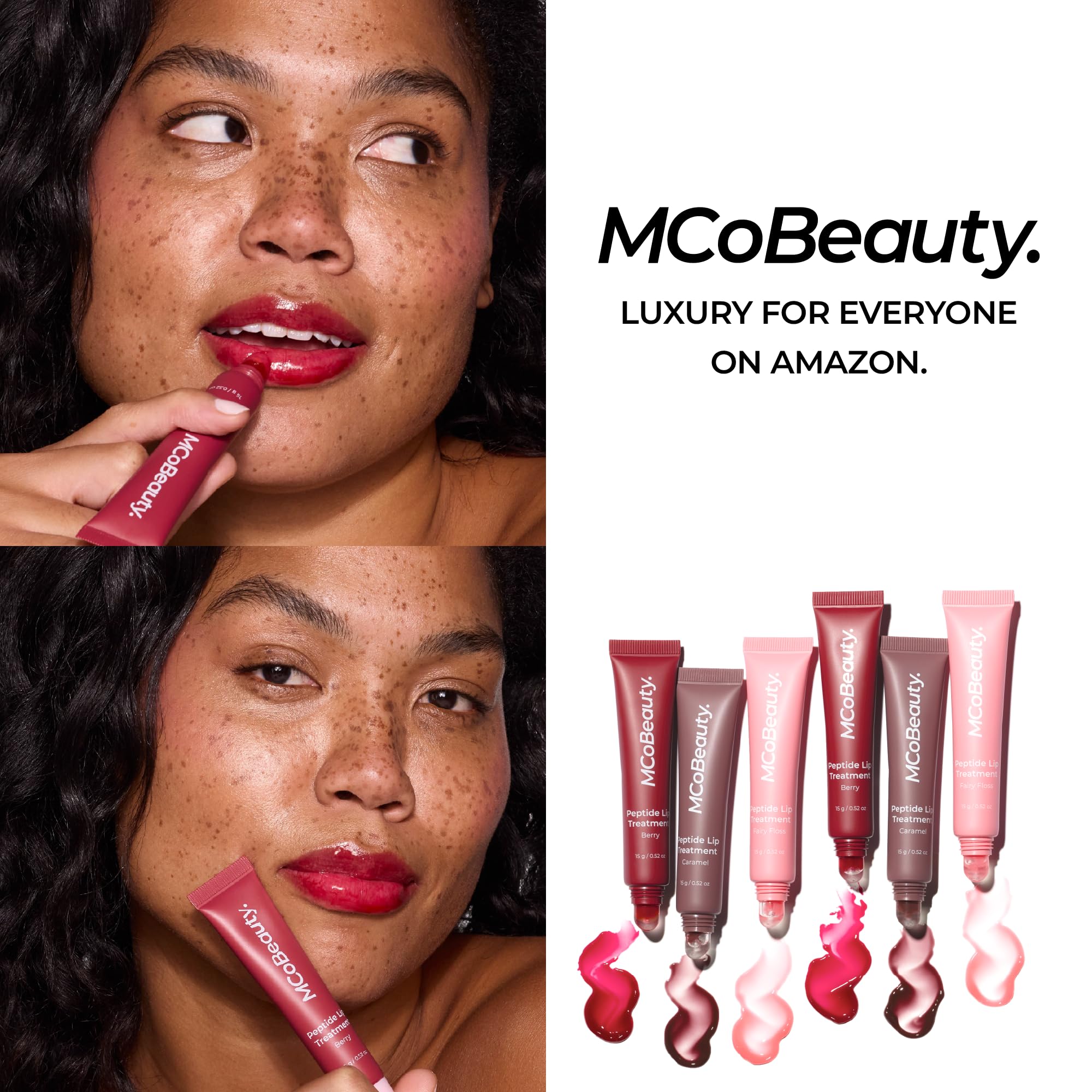 MCoBeauty Peptide Lip Treatment Caramel - Nude Brown Tinted Lip Balm Plumper Gloss for Women - Hydrating Lip Oil with Shea Butter, Peptides for Soft Plump Lips - Vegan Cruelty Free Lip Care MCoBeautyAu supplements
