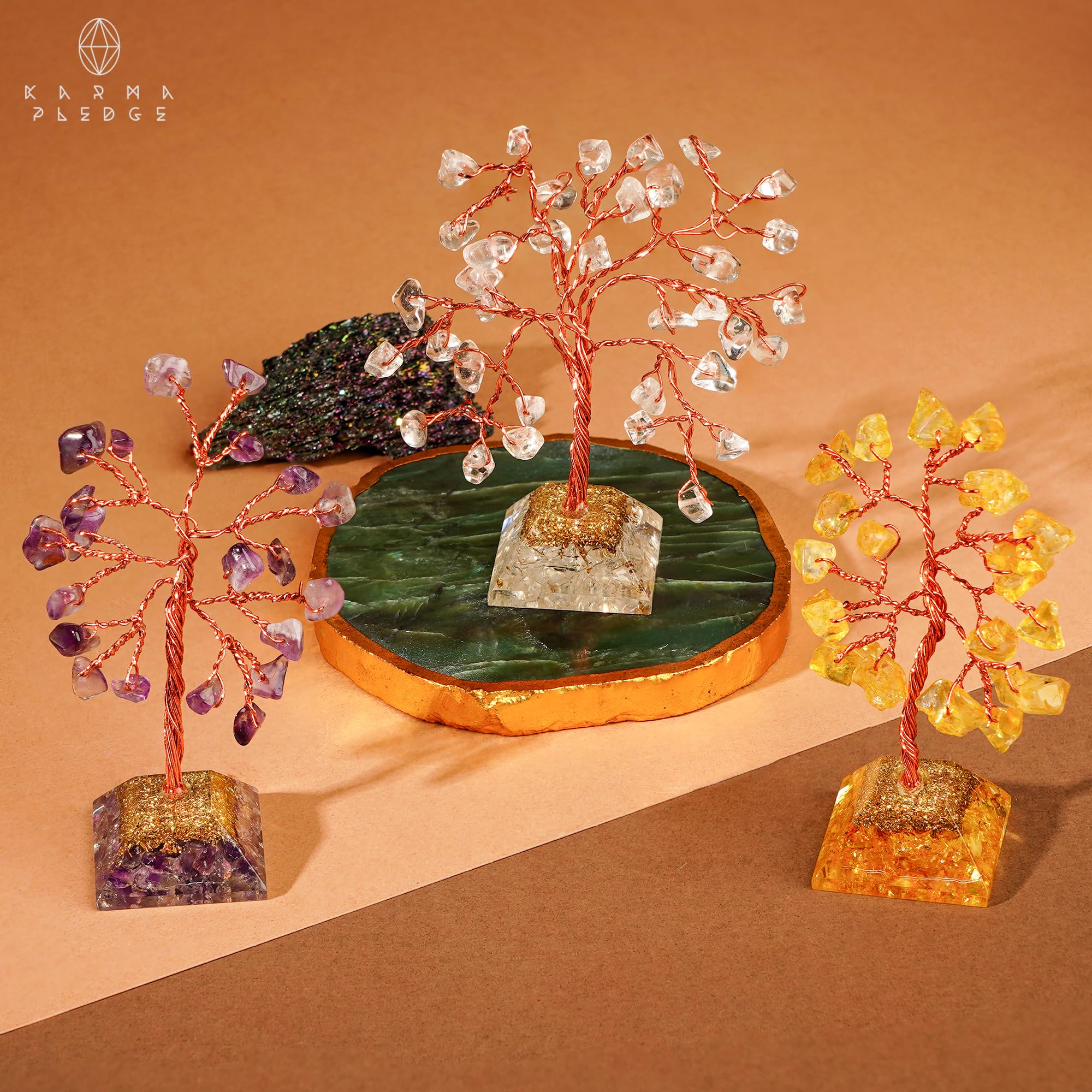 Crystal Tree Tree of Life 7 Chakra Healing Crystals & Stones for Positive Energy, Good Luck Gifts KARMAPLEDGEAu supplements
